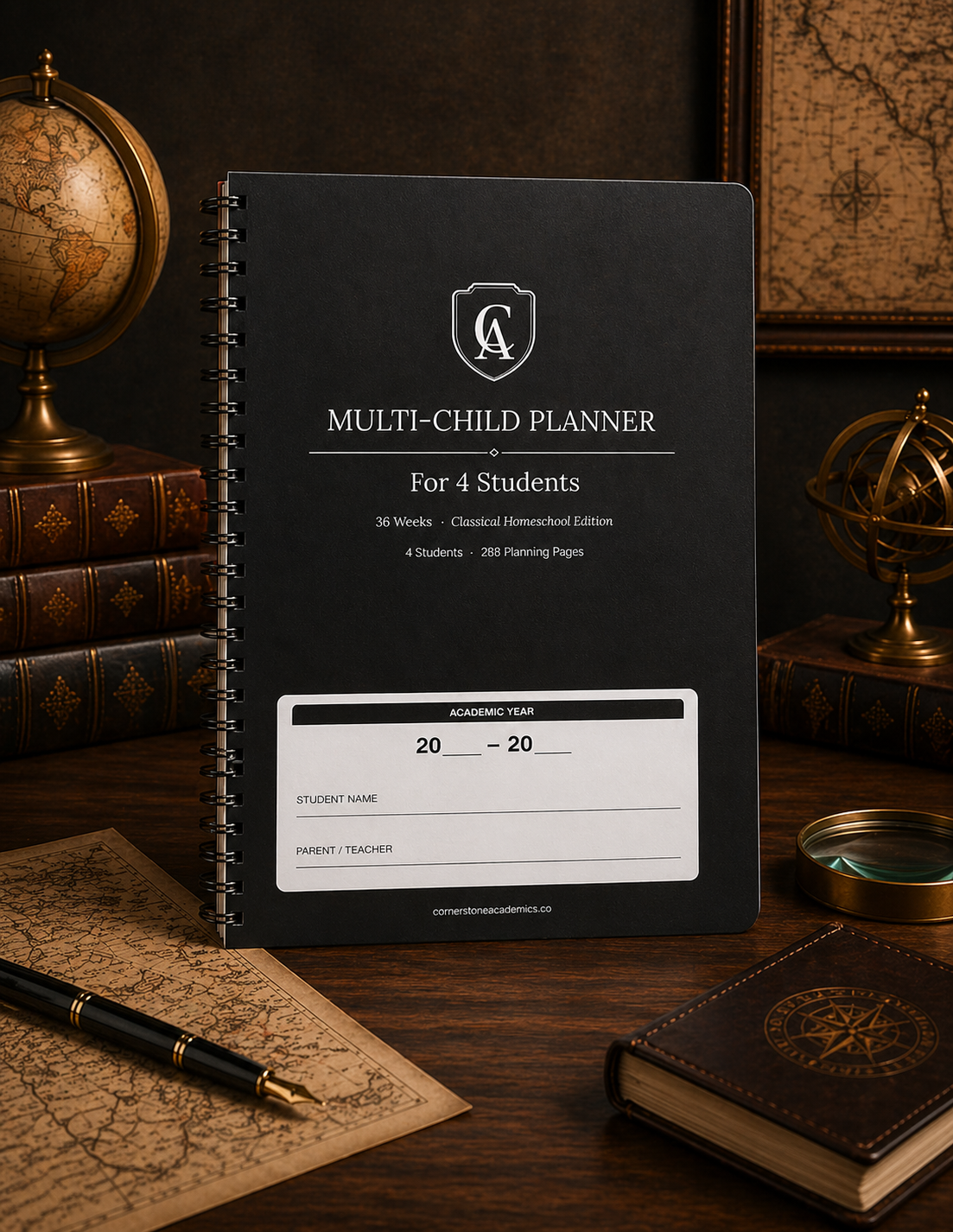Cornerstone Academics Multi-Child Lesson Planner – 4 Students
