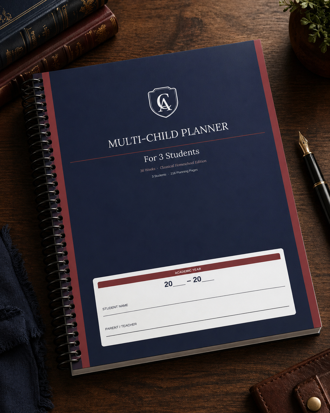 Cornerstone Academics Multi-Child Lesson Planner – 3 Students