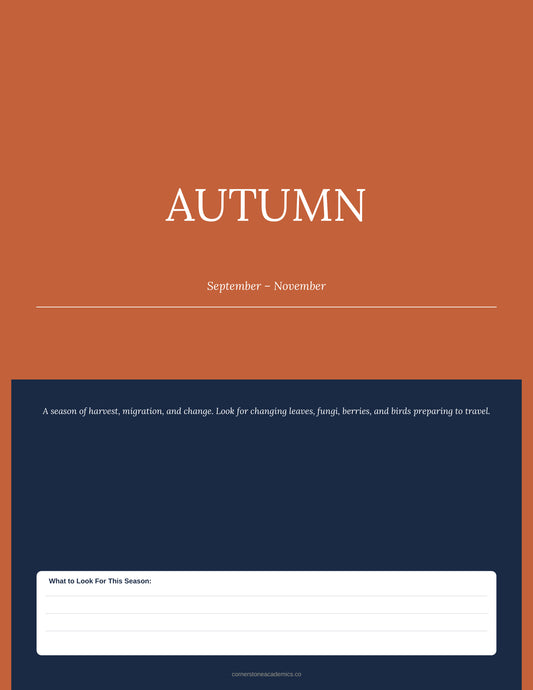 Cornerstone Academics Nature Study & Outdoor Journal – Charlotte Mason Edition (Free)