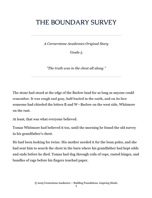 5th Grade Classical Literature Curriculum