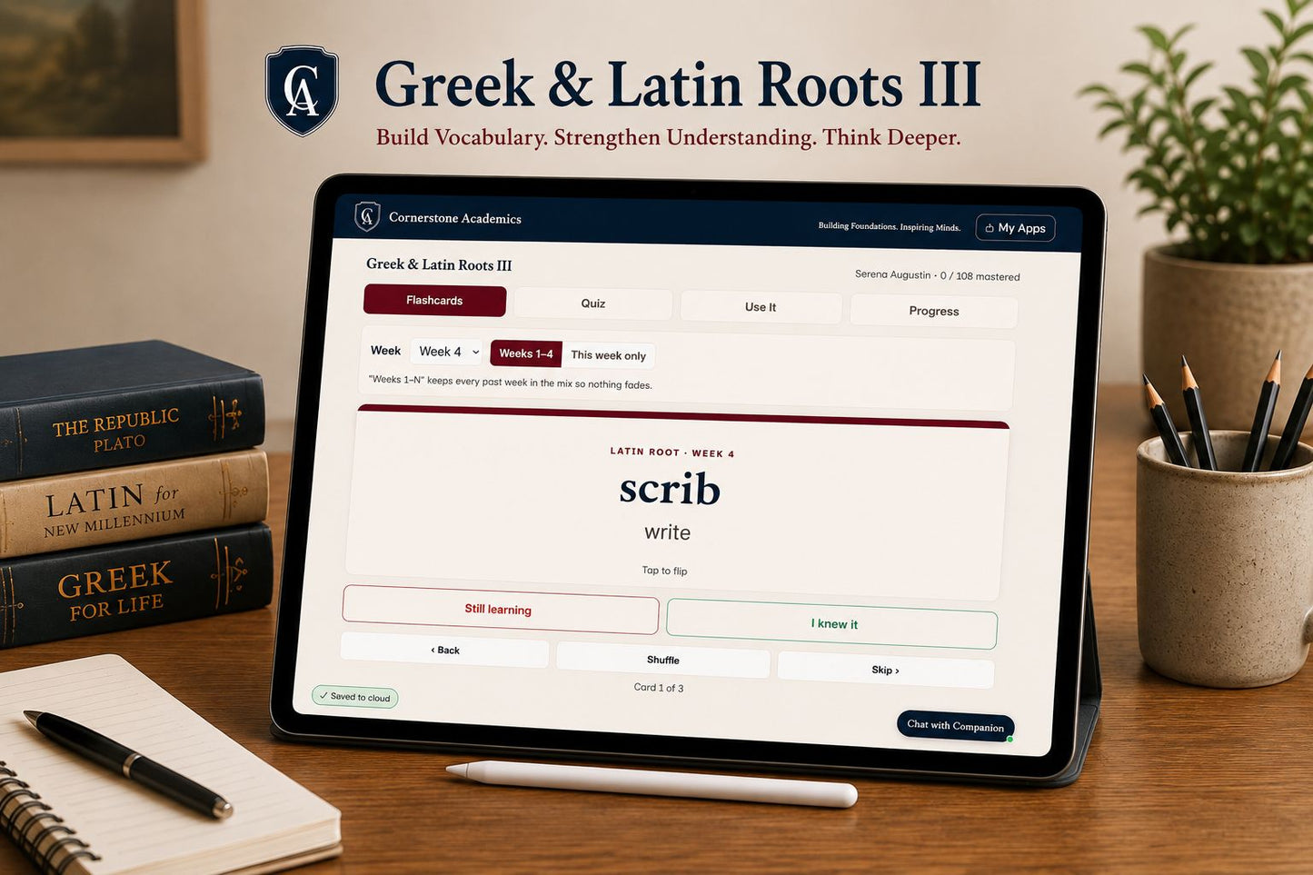 Sample page 2 from Greek & Latin Roots Level III Practice App