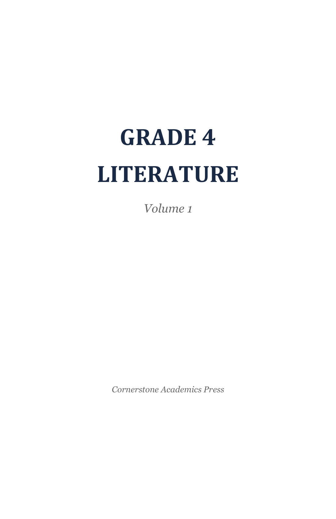 Sample page 1 from Grade 4 Literature Student Anthology Set, Grade 4 homeschool curriculum