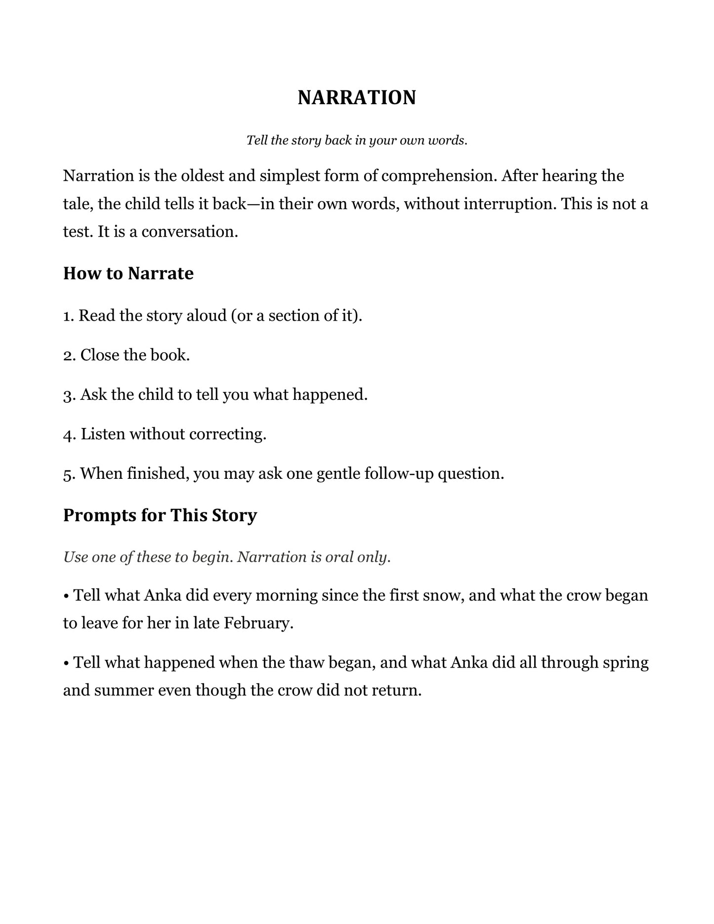 The Crow's Winter and Other Fairy Tales | Grade 3 Classical Literature Packet | Cornerstone Academics