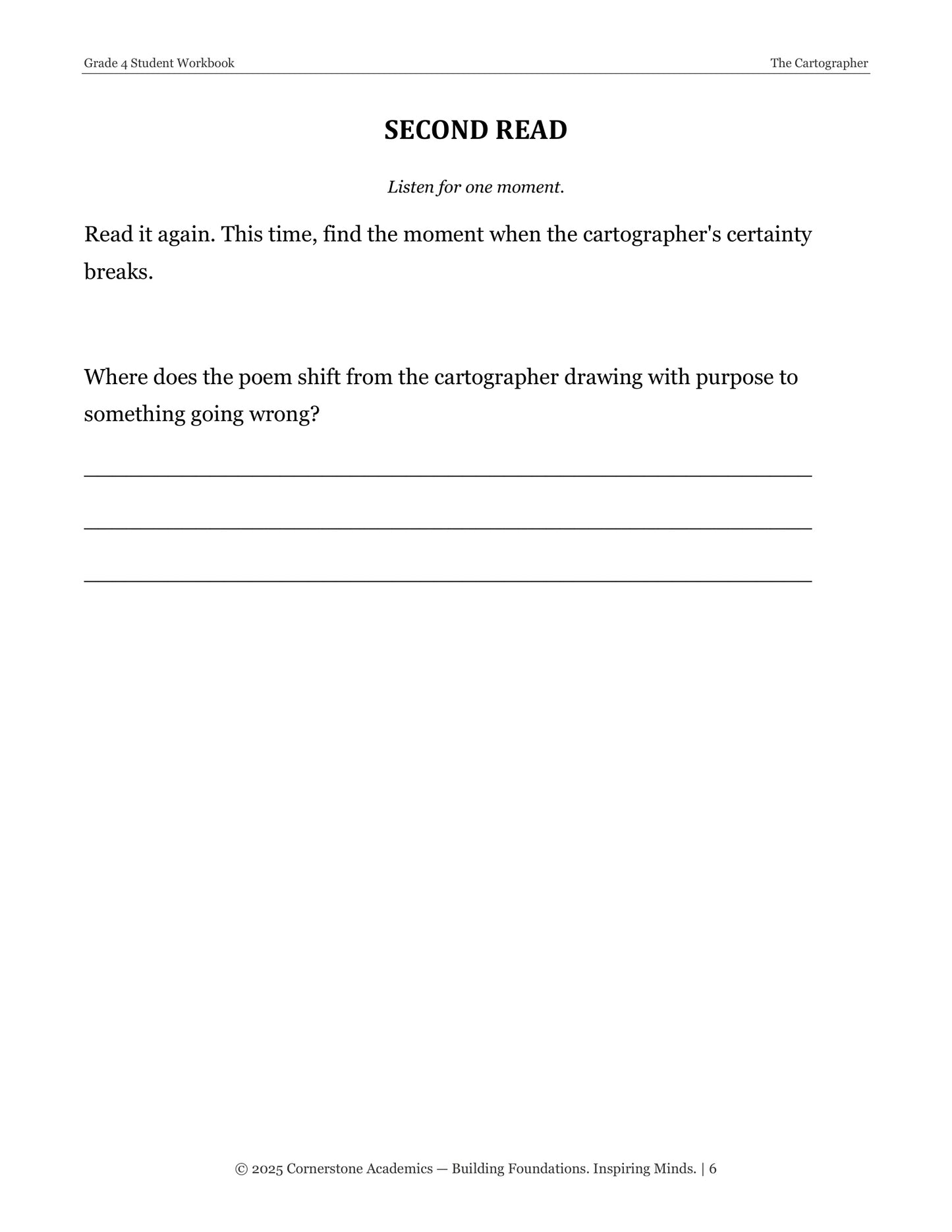 Sample page 1 from Poetry Immersion Week, Grade 4 literature packet