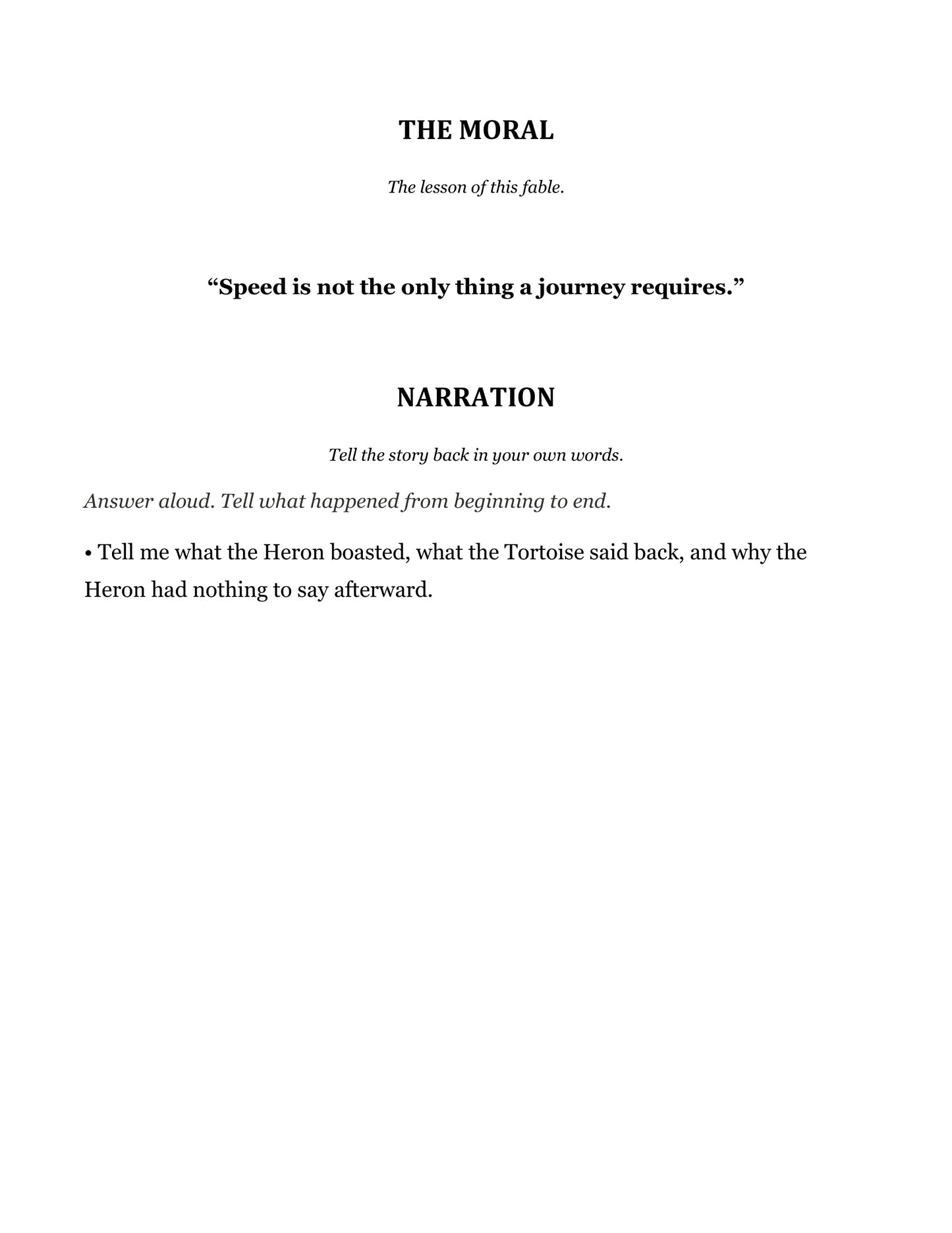 The Tortoise and the Heron and Other Fables | Grade 3 Classical Literature Packet | Cornerstone Academics