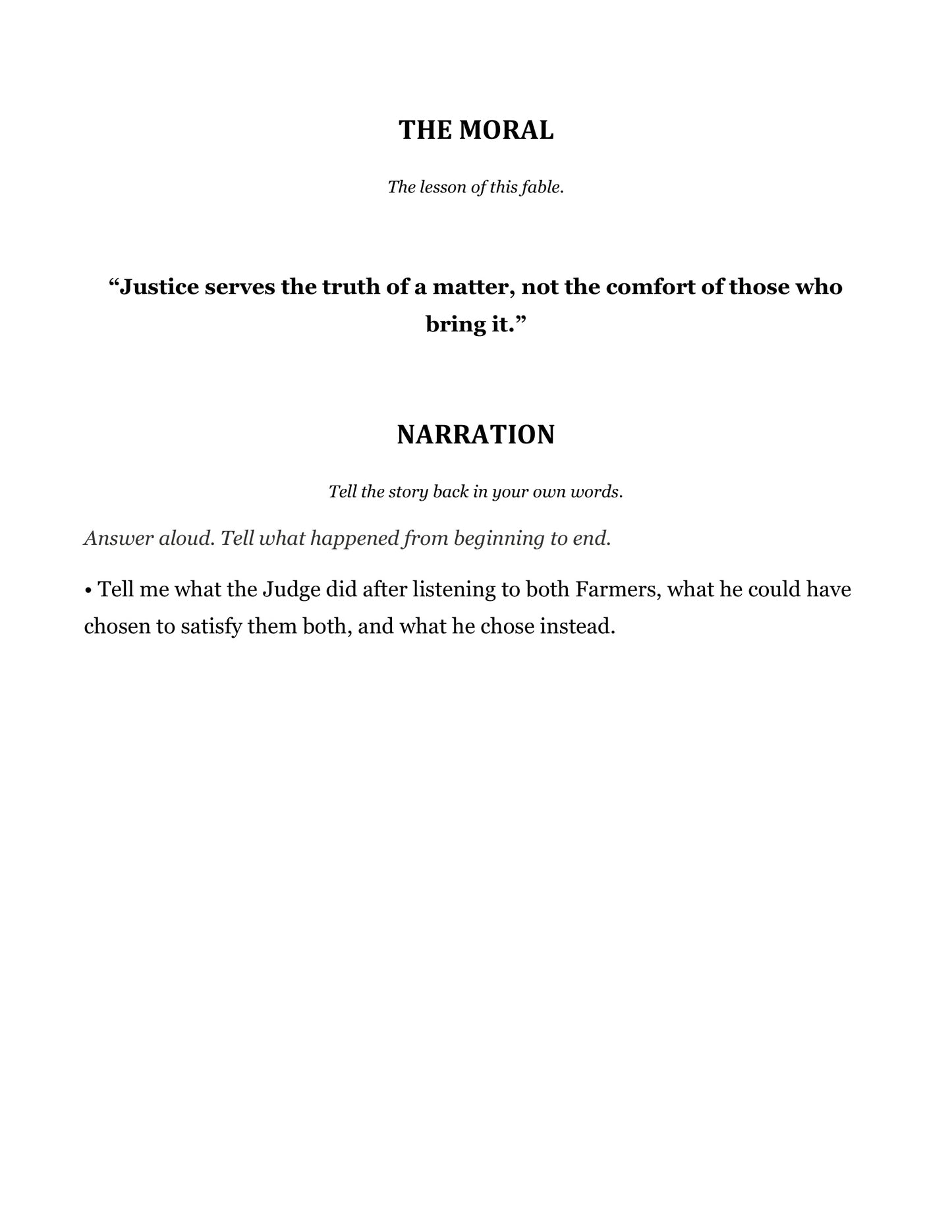 The Judge and the Two Farmers and Other Fables | Grade 5 Classical Literature Packet | Cornerstone Academics