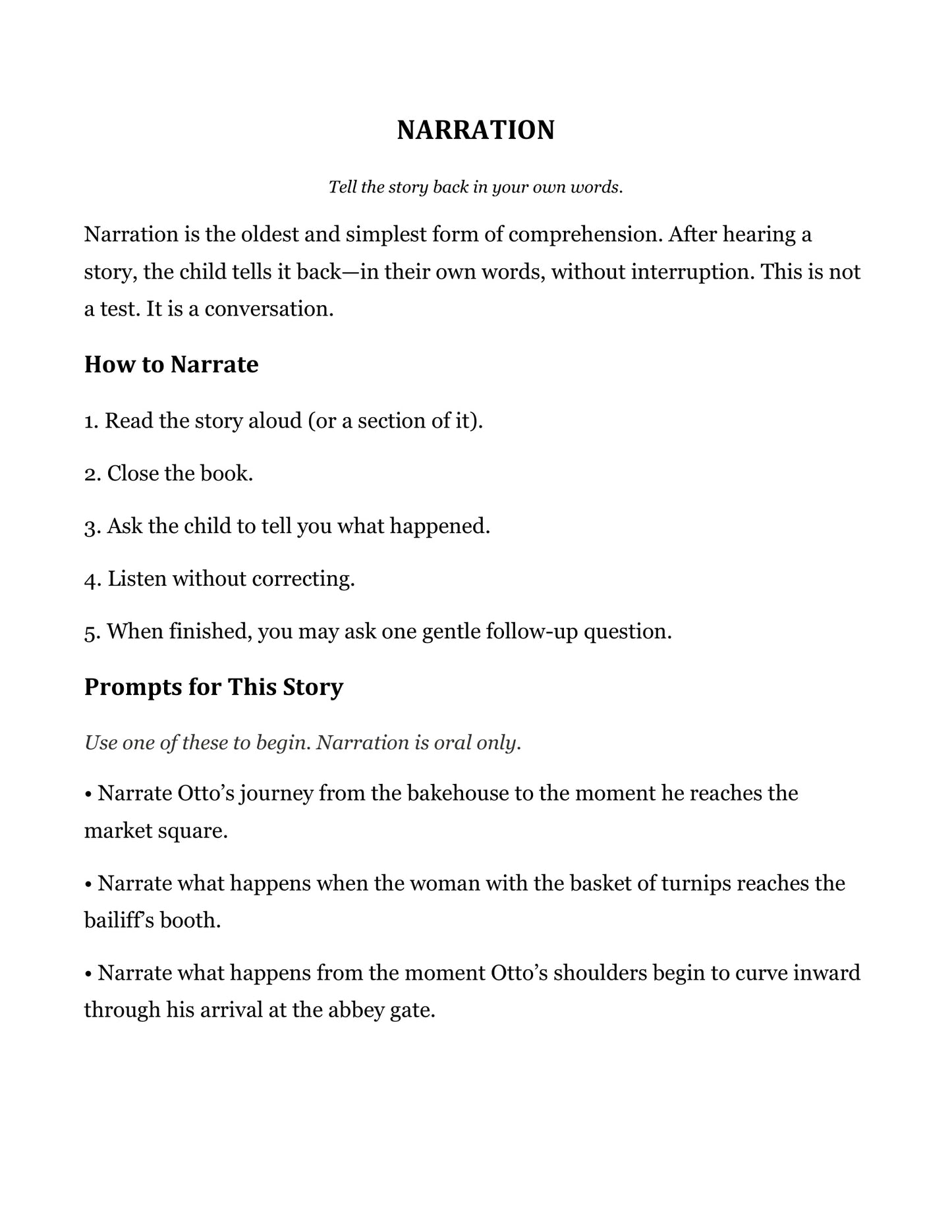 The Baker's Boy | Grade 5 Classical Literature Packet | Cornerstone Academics