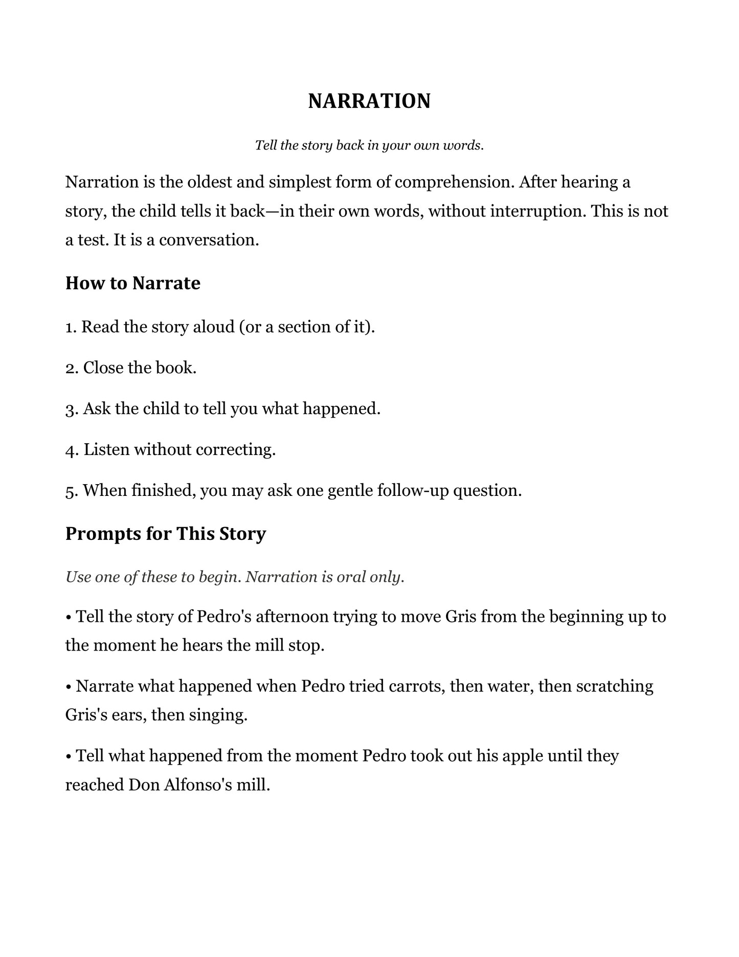 The Donkey That Would Not Move | Grade 3 Classical Literature Packet | Cornerstone Academics