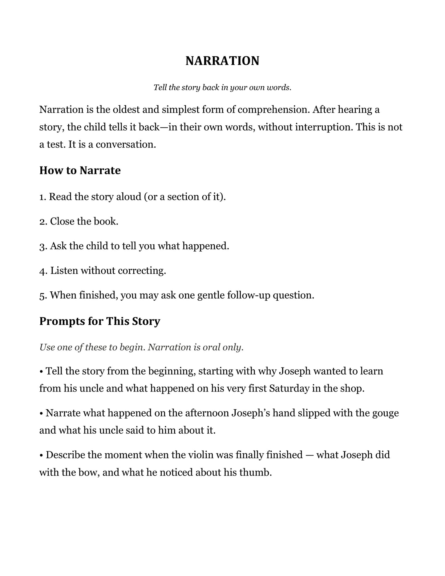 The Violin Maker's Apprentice | Grade 4 Classical Literature Packet | Cornerstone Academics