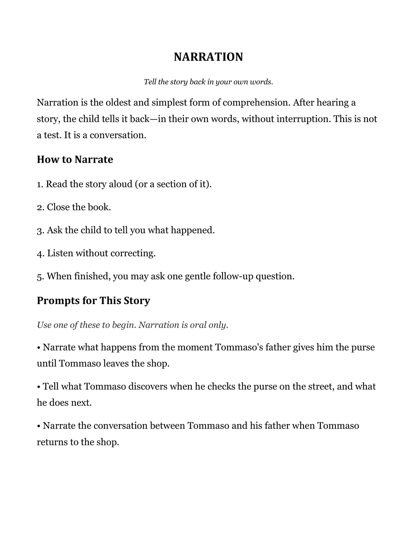 The Purse | Grade 3 Classical Literature Packet | Cornerstone Academics