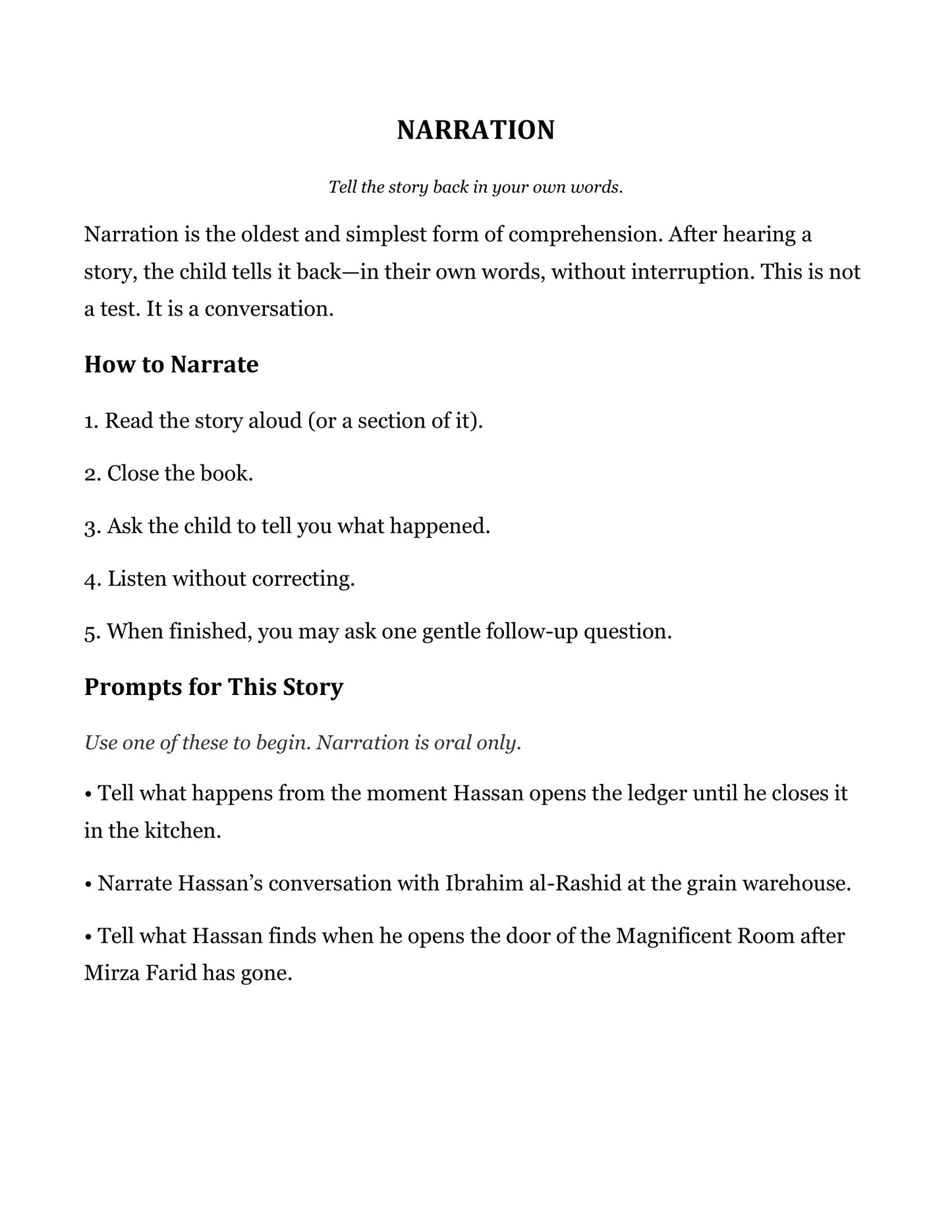The Empty Room | Grade 5 Classical Literature Packet | Cornerstone Academics