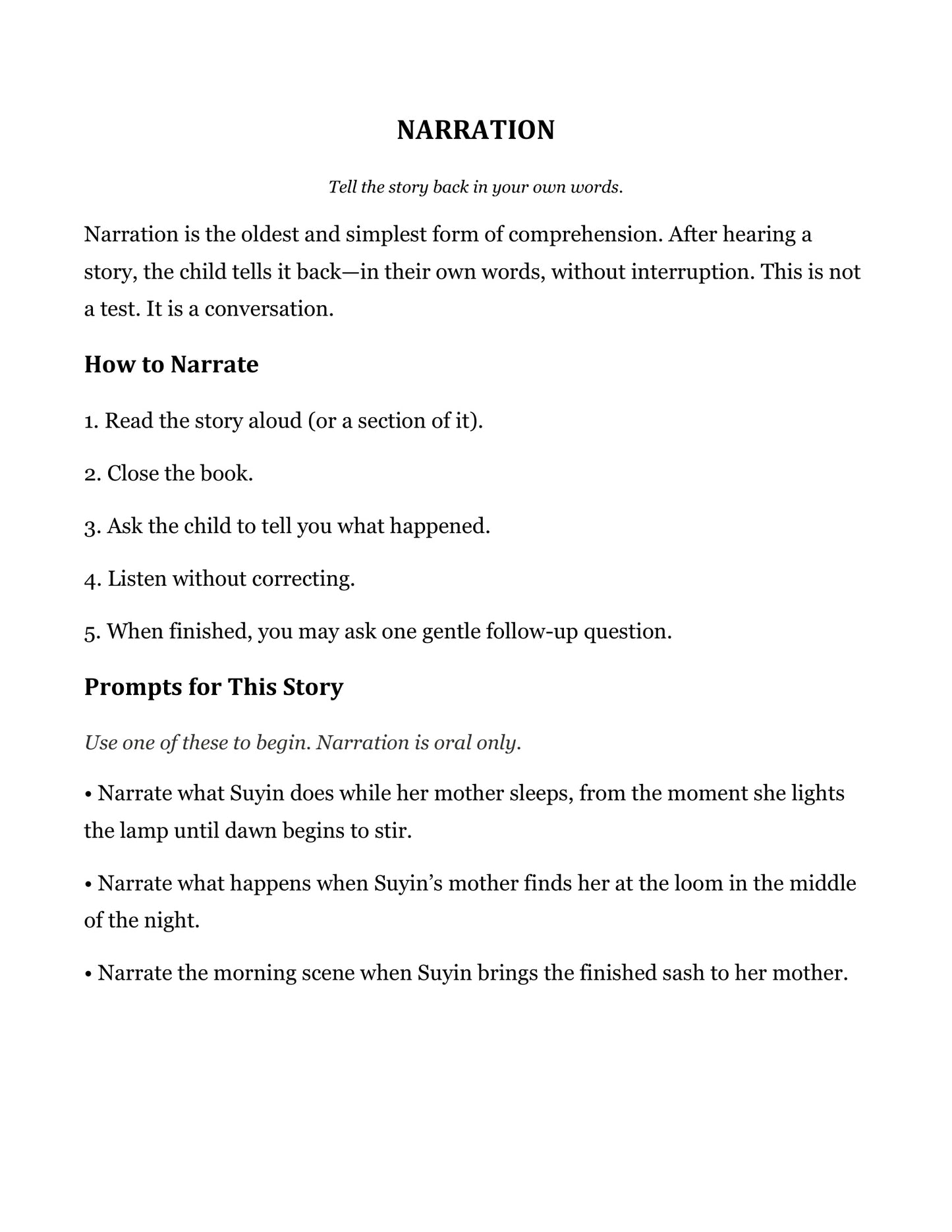 The Thing She Made Her Mother | Grade 5 Classical Literature Packet | Cornerstone Academics