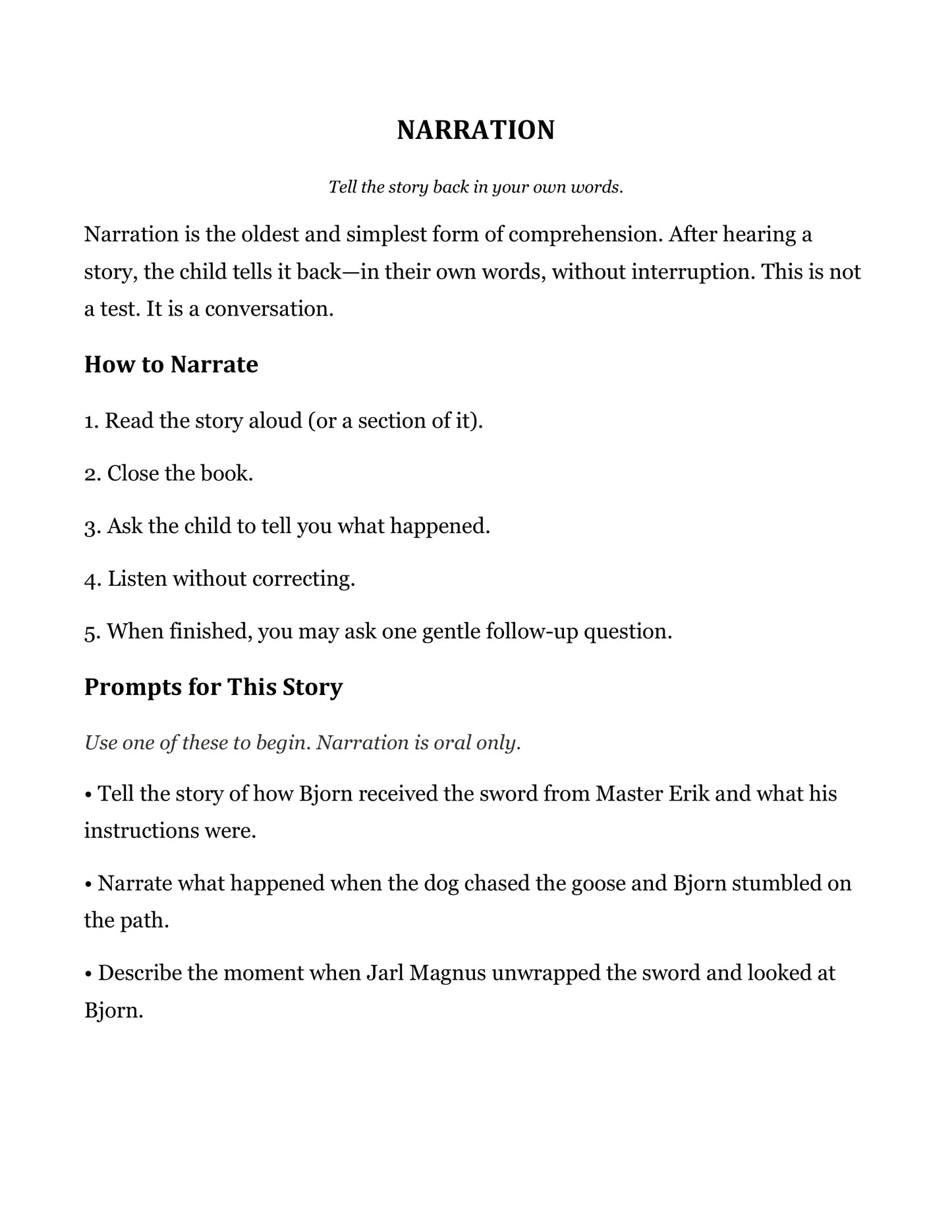 The Sword Delivery | Grade 3 Classical Literature Packet | Cornerstone Academics