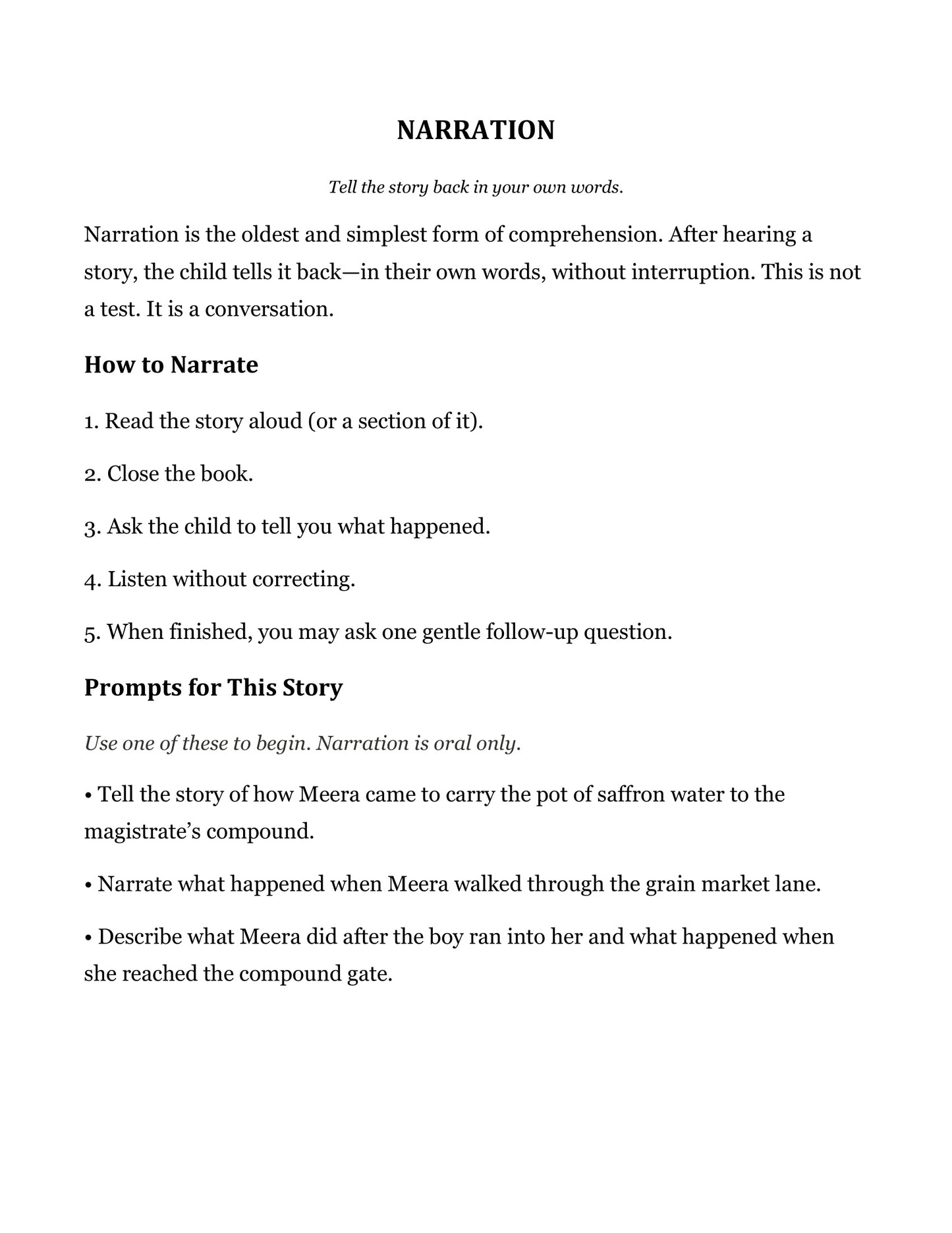 The Saffron Water | Grade 4 Classical Literature Packet | Cornerstone Academics