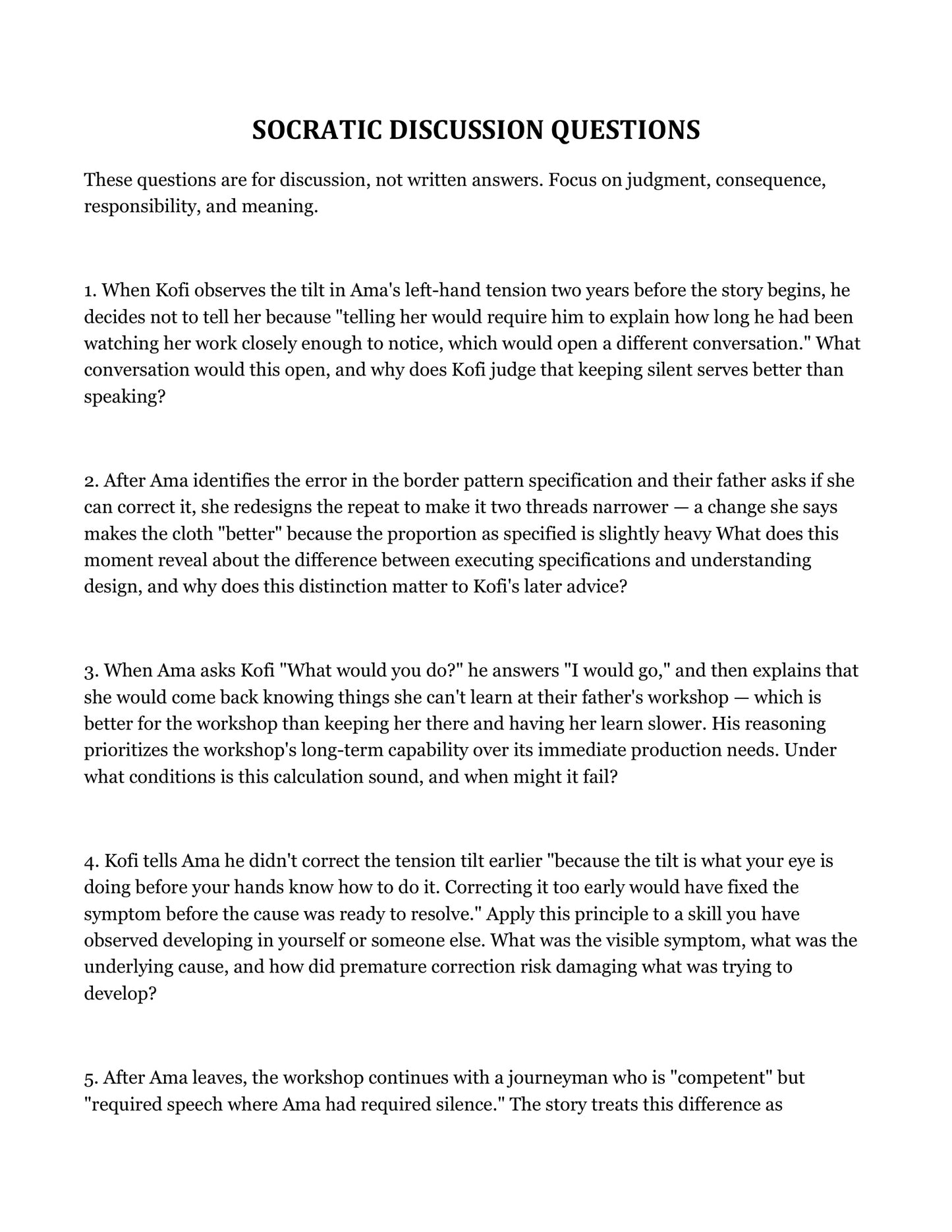 What Kofi Knew | Grade 7 Classical Literature Packet | Cornerstone Academics