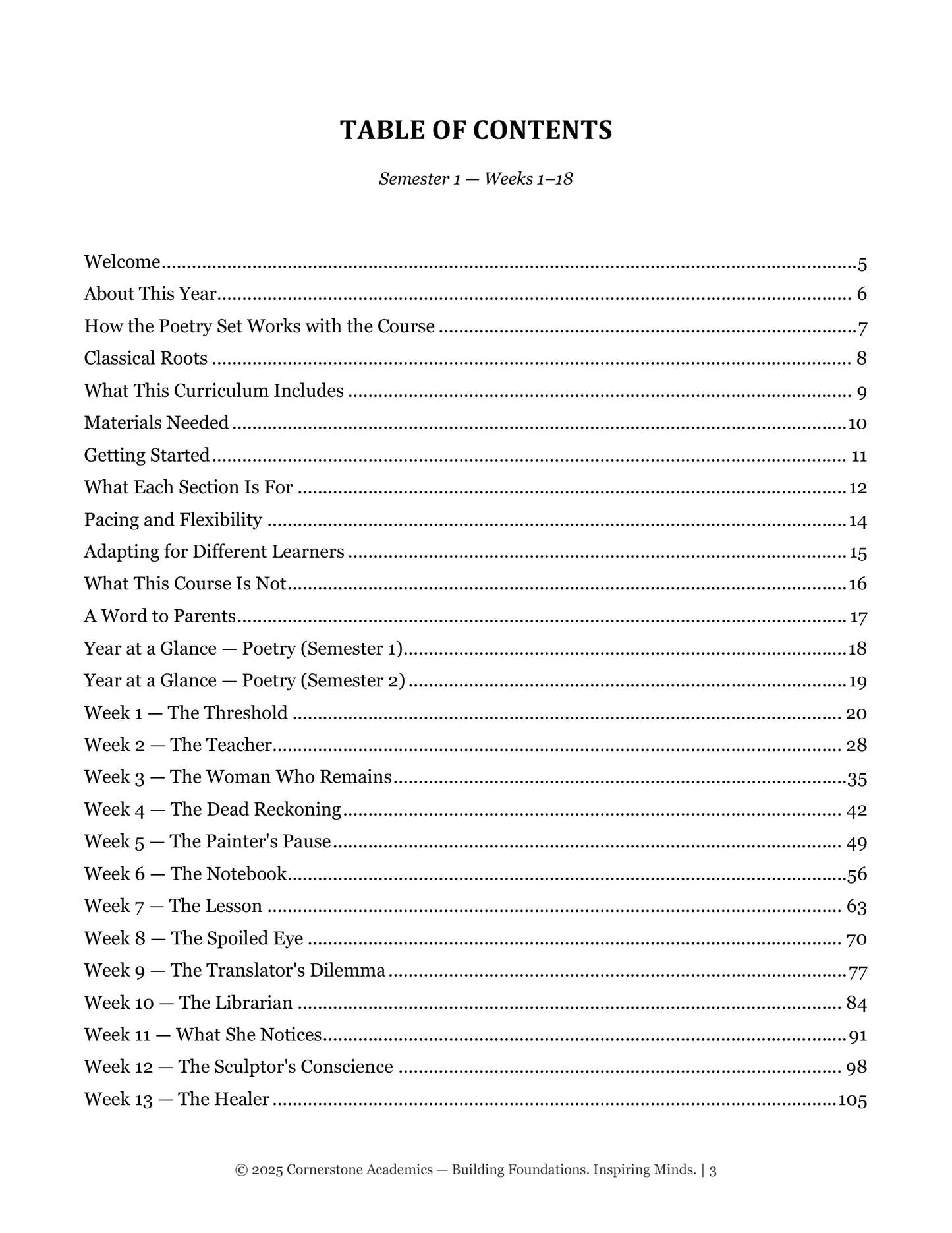 Vanguard Literature Grade 8 — Poetry Companion Student Workbook | Cornerstone Academics