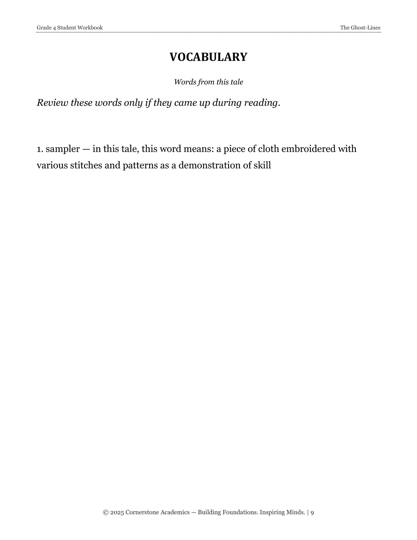 The Ghost-Lines and Other Fairy Tales | Grade 4 Classical Literature Packet | Cornerstone Academics