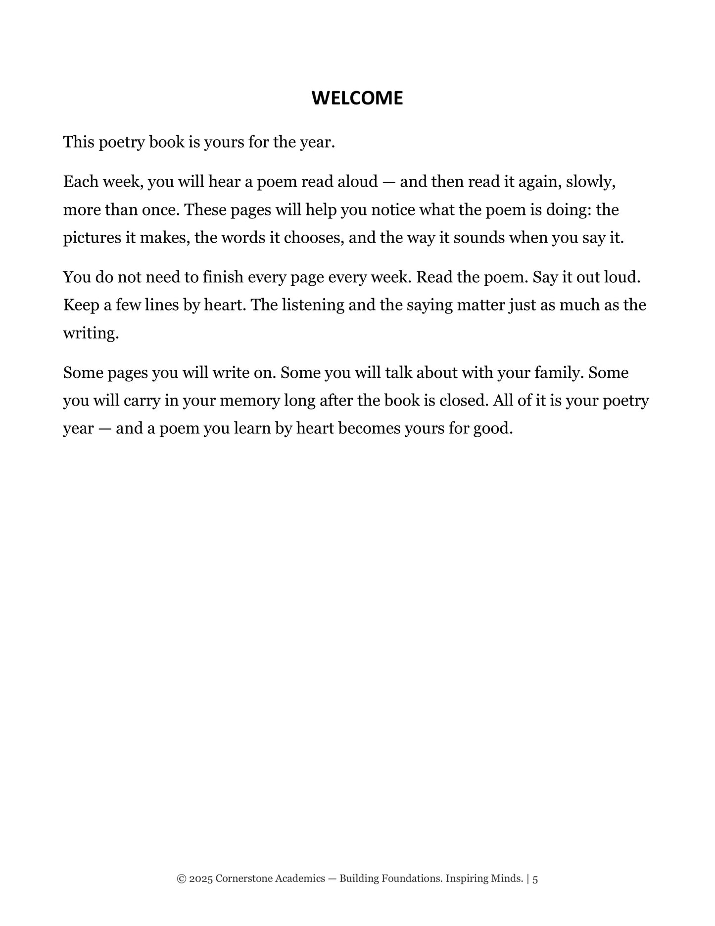 Welcome page from Grade 3 Literature Curriculum Bundle, Grade 3 homeschool curriculum