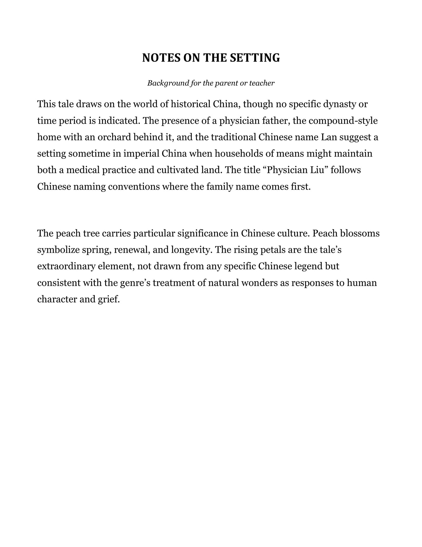 The Peach Orchard and Other Fairy Tales | Grade 5 Classical Literature Packet | Cornerstone Academics