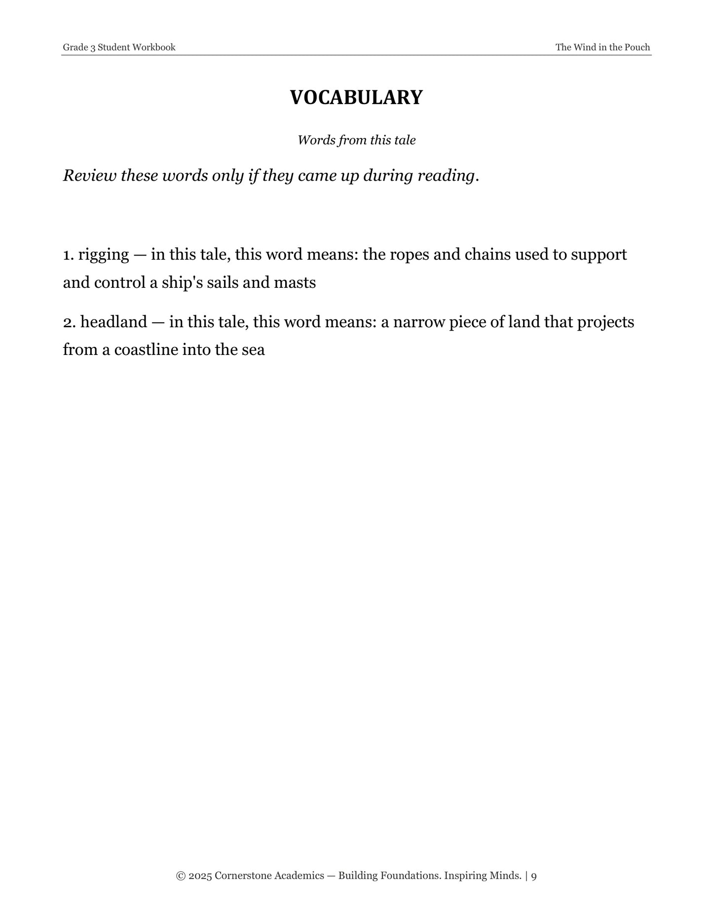 The Wind in the Pouch and Other Fairy Tales | Grade 3 Classical Literature Packet | Cornerstone Academics
