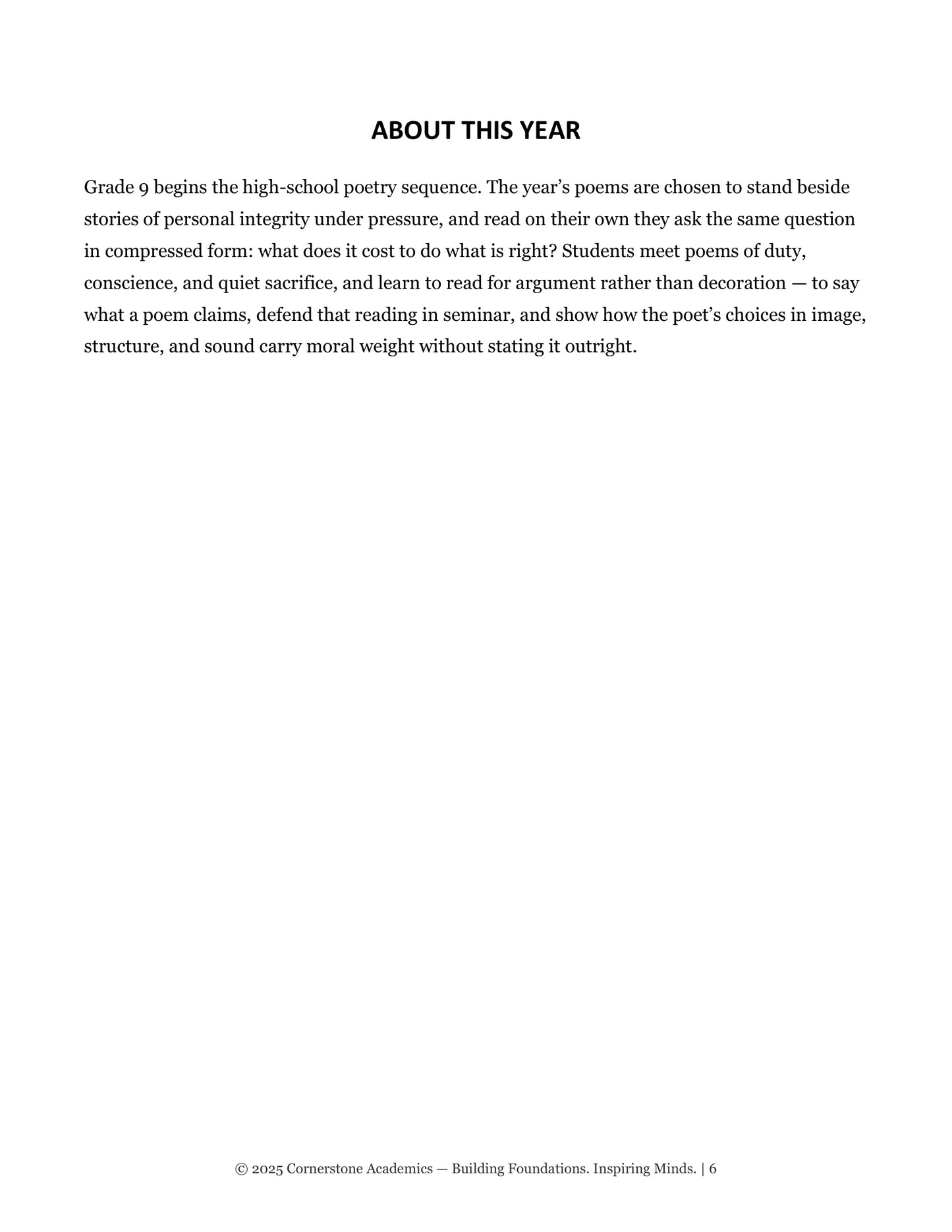 Poetry Companion Teacher's Edition