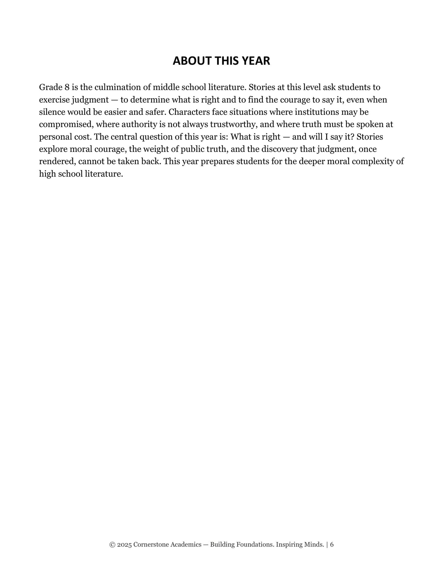 Vanguard Literature Grade 8 — Poetry Companion Teacher's Edition | Cornerstone Academics