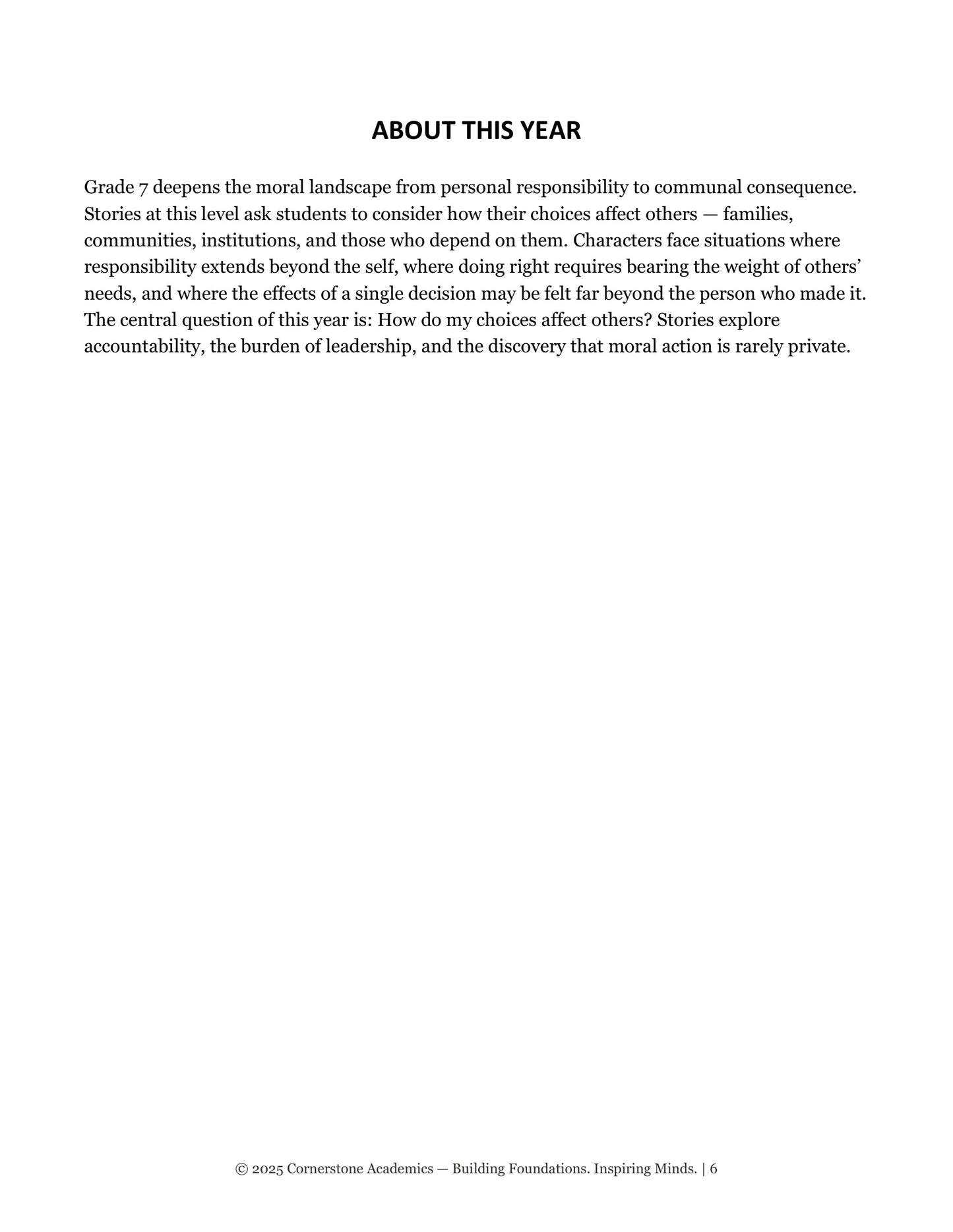 Vanguard Literature Grade 7 — Teacher's Edition Set | Cornerstone Academics