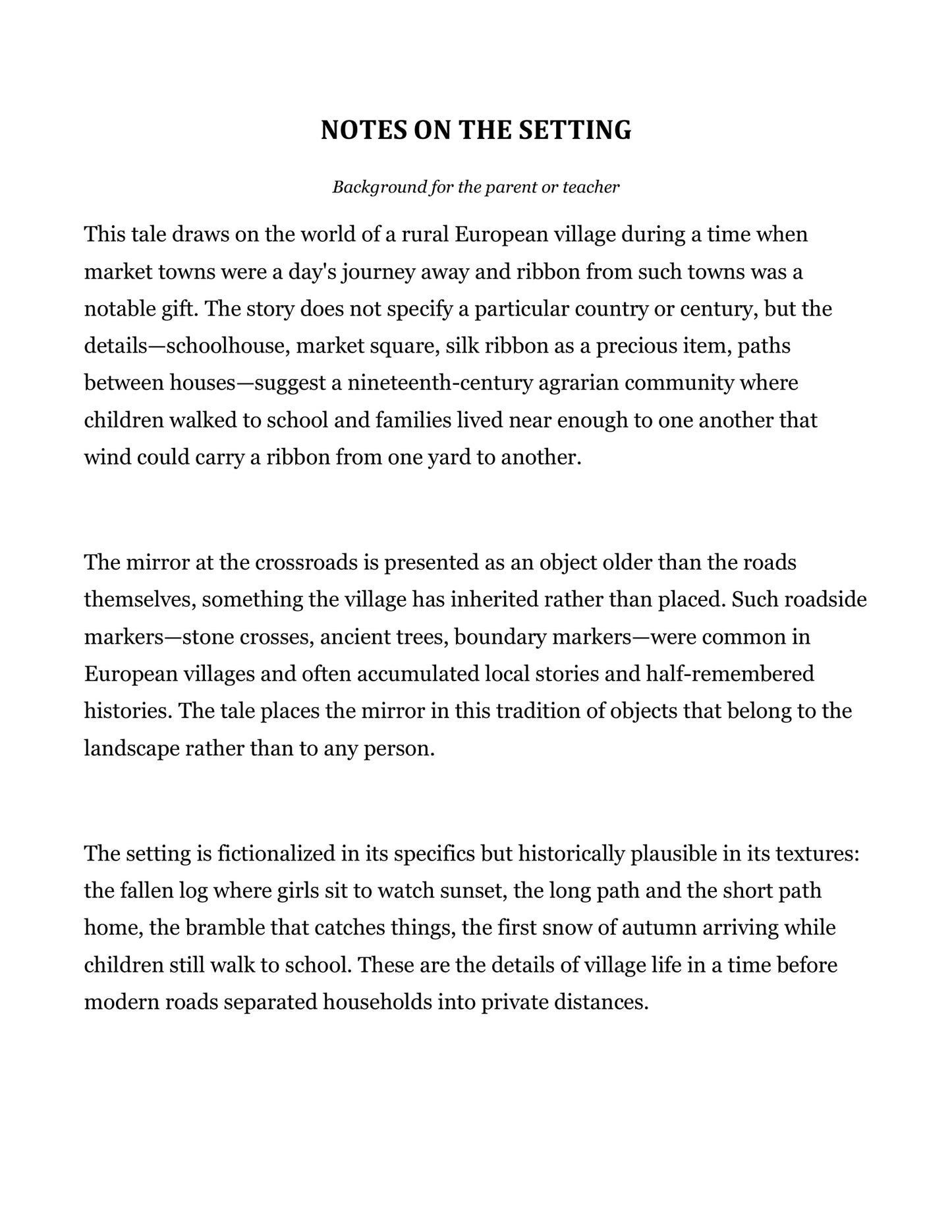 The Mirror at the Crossroads and Other Fairy Tales | Grade 3 Classical Literature Packet | Cornerstone Academics
