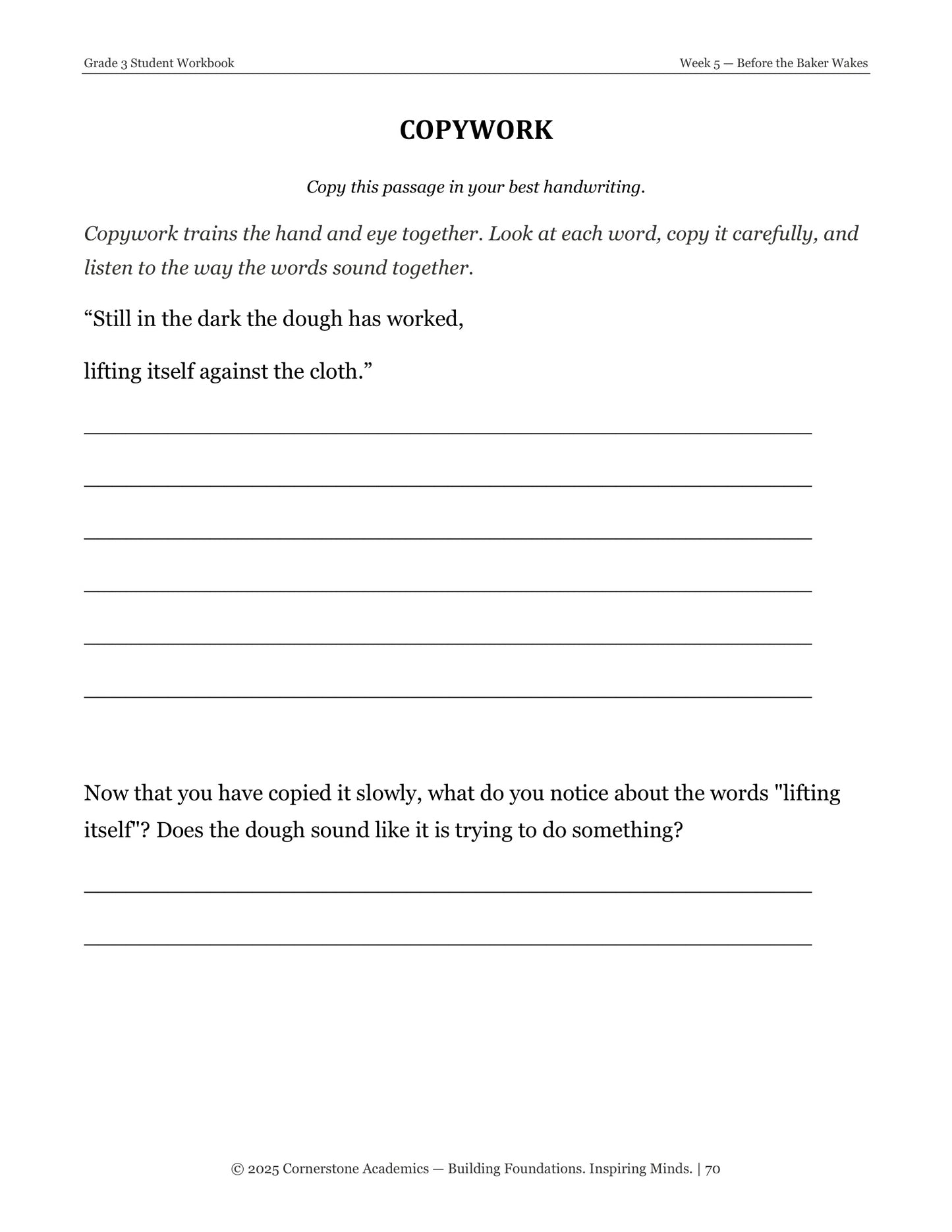 Vanguard Literature Grade 3 — Poetry Companion Student Workbook | Cornerstone Academics
