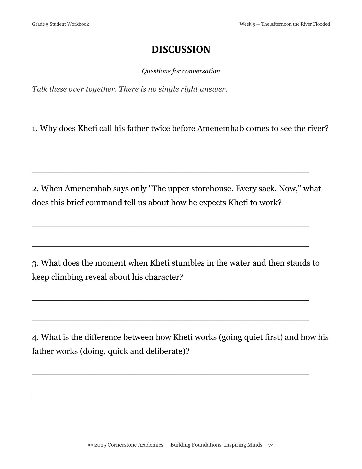 Vanguard Literature Grade 5 — Student Workbook Set | Cornerstone Academics