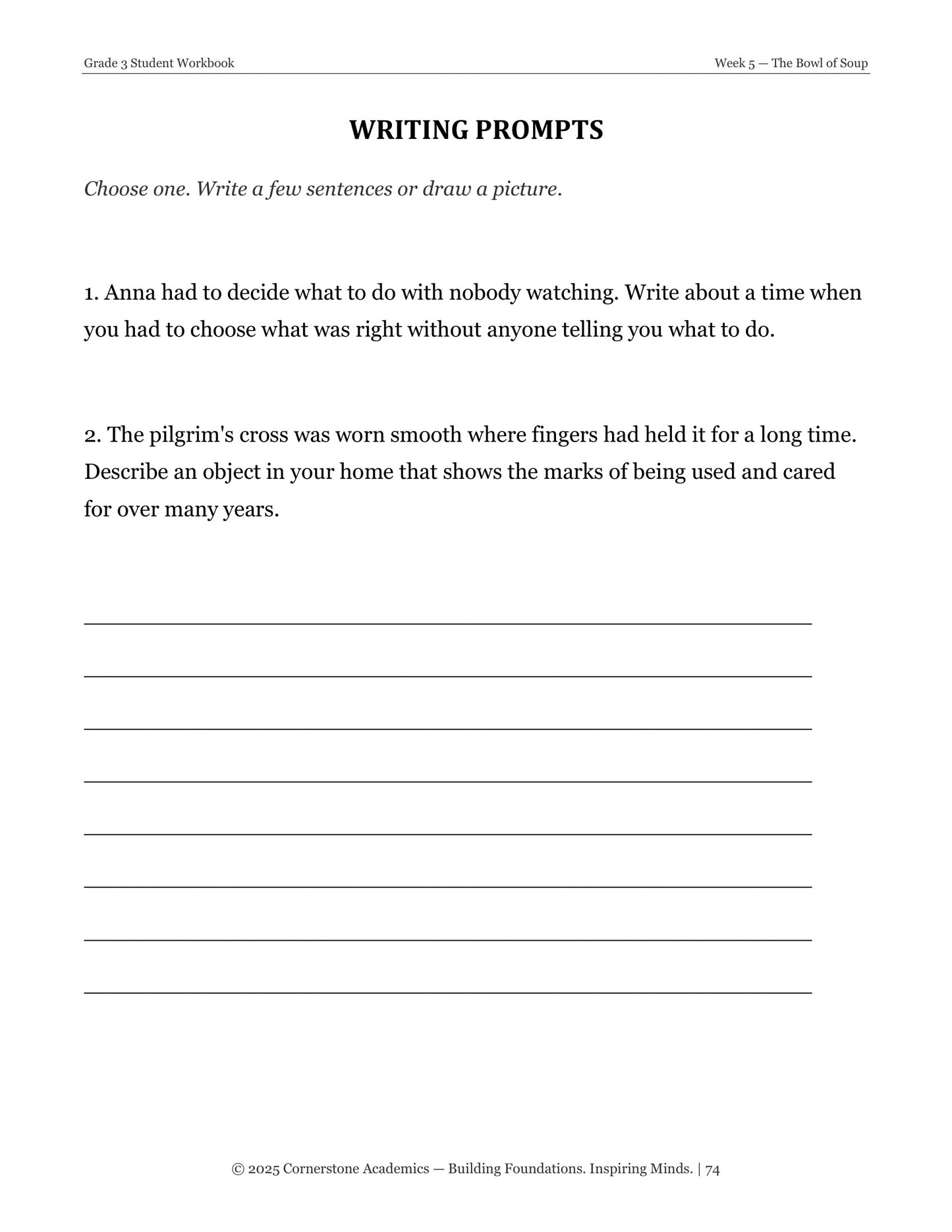 Vanguard Literature Grade 3 — Student Workbook Set | Cornerstone Academics