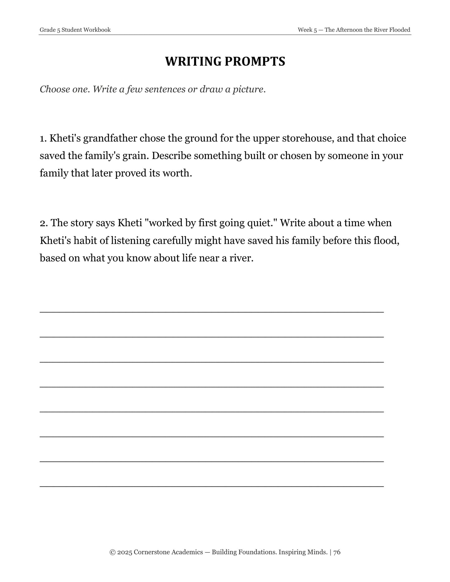 Vanguard Literature Grade 5 — Full-Year Curriculum Bundle, Standard Edition | Cornerstone Academics