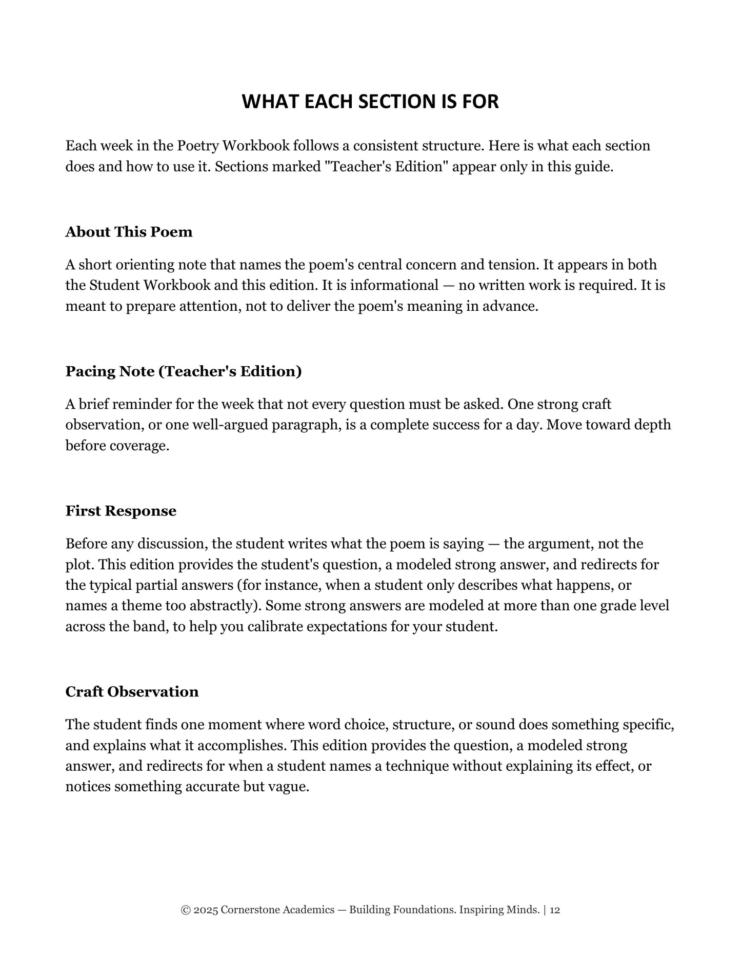 Vanguard Literature Grade 6 — Teacher's Edition Set | Cornerstone Academics