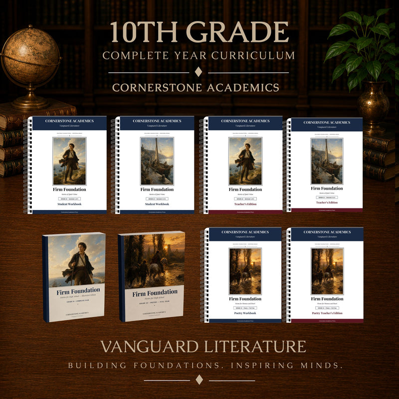 Front cover of Grade 10 Literature Curriculum Bundle, a Grade 10 homeschool curriculum from Cornerstone Academics