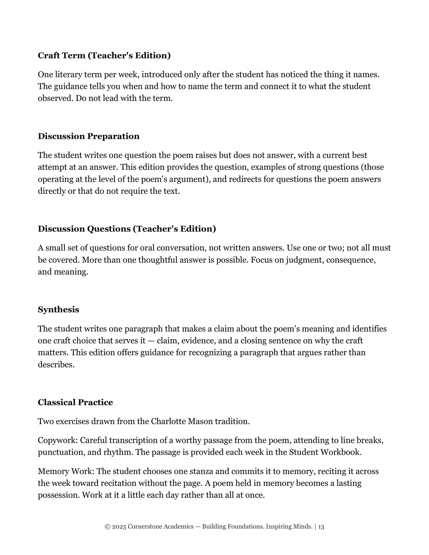 Vanguard Literature Grade 6 — Teacher's Edition Set | Cornerstone Academics