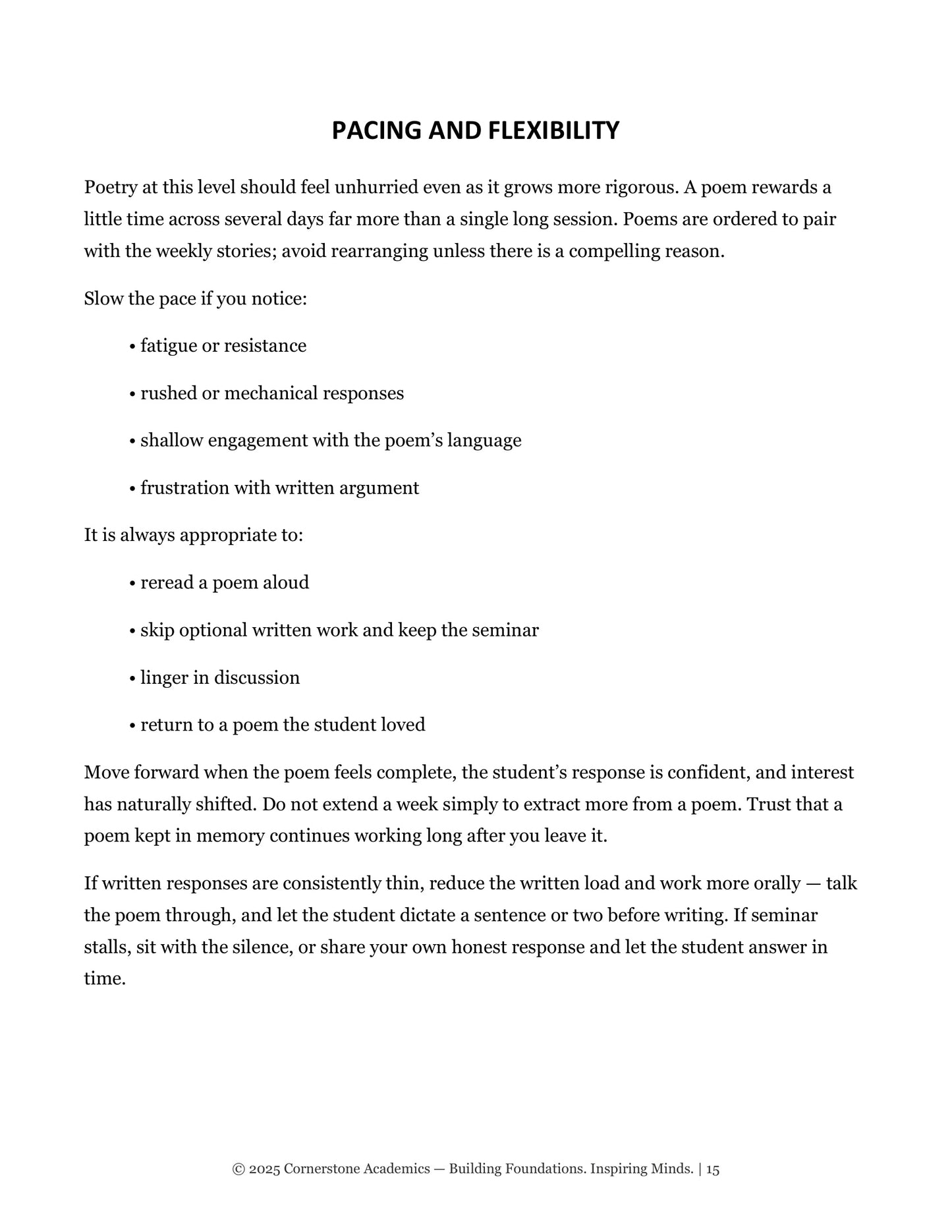 Poetry Companion Teacher's Edition