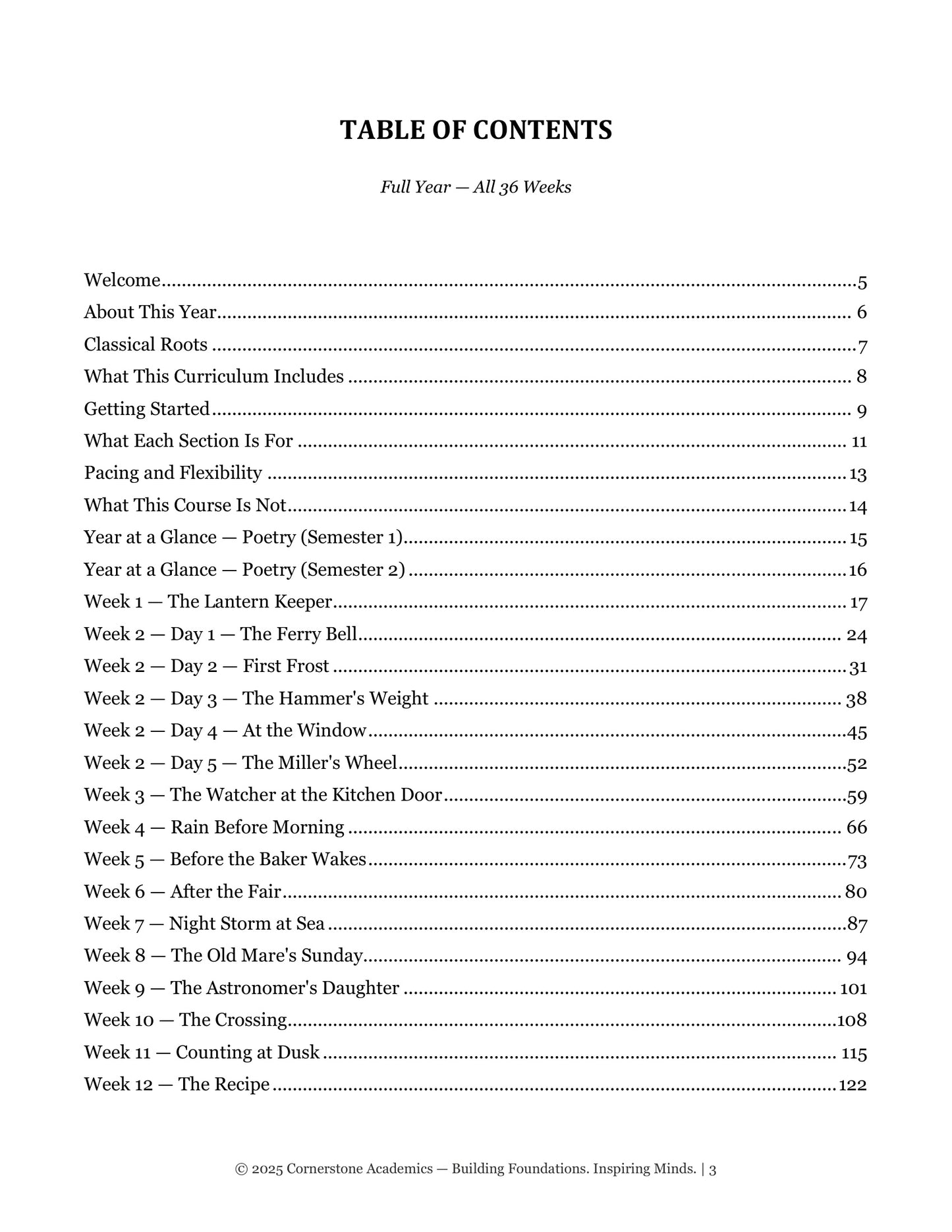 Vanguard Literature Grade 3 — Poetry Companion Teacher's Edition | Cornerstone Academics