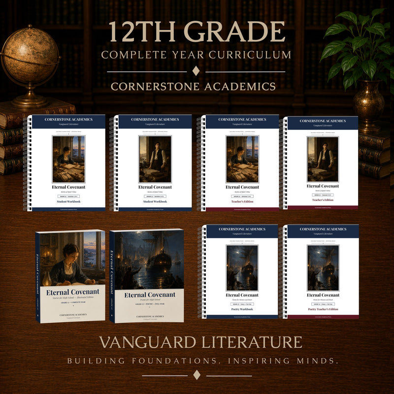 Front cover of Grade 12 Literature Curriculum Bundle, a Grade 12 homeschool curriculum from Cornerstone Academics