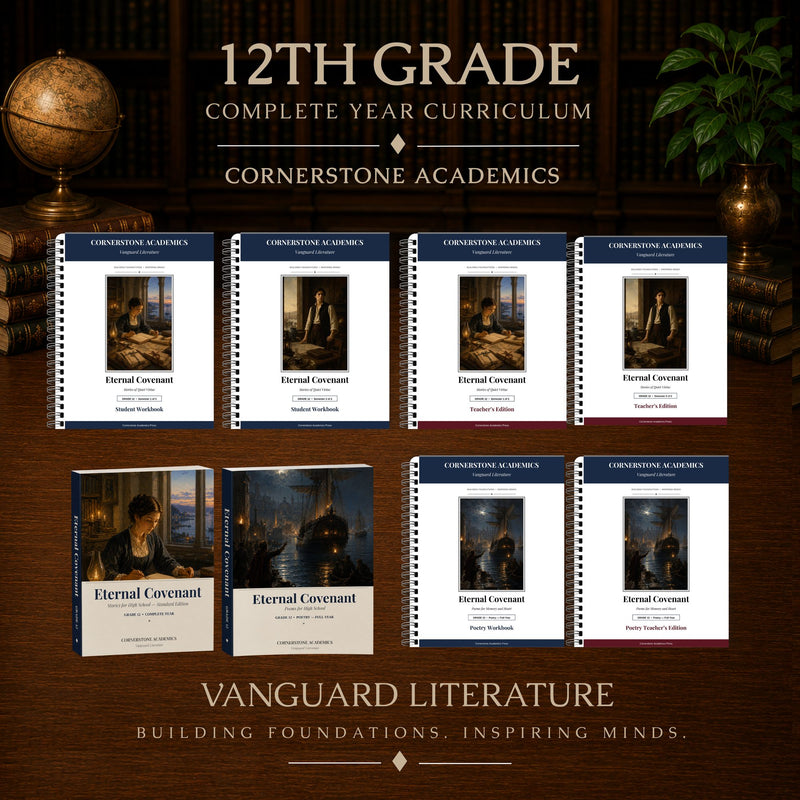 Front cover of Grade 12 Literature Curriculum Bundle, a Grade 12 homeschool curriculum from Cornerstone Academics