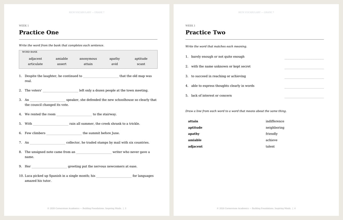 Rich Vocabulary, Grade 7 - image 4