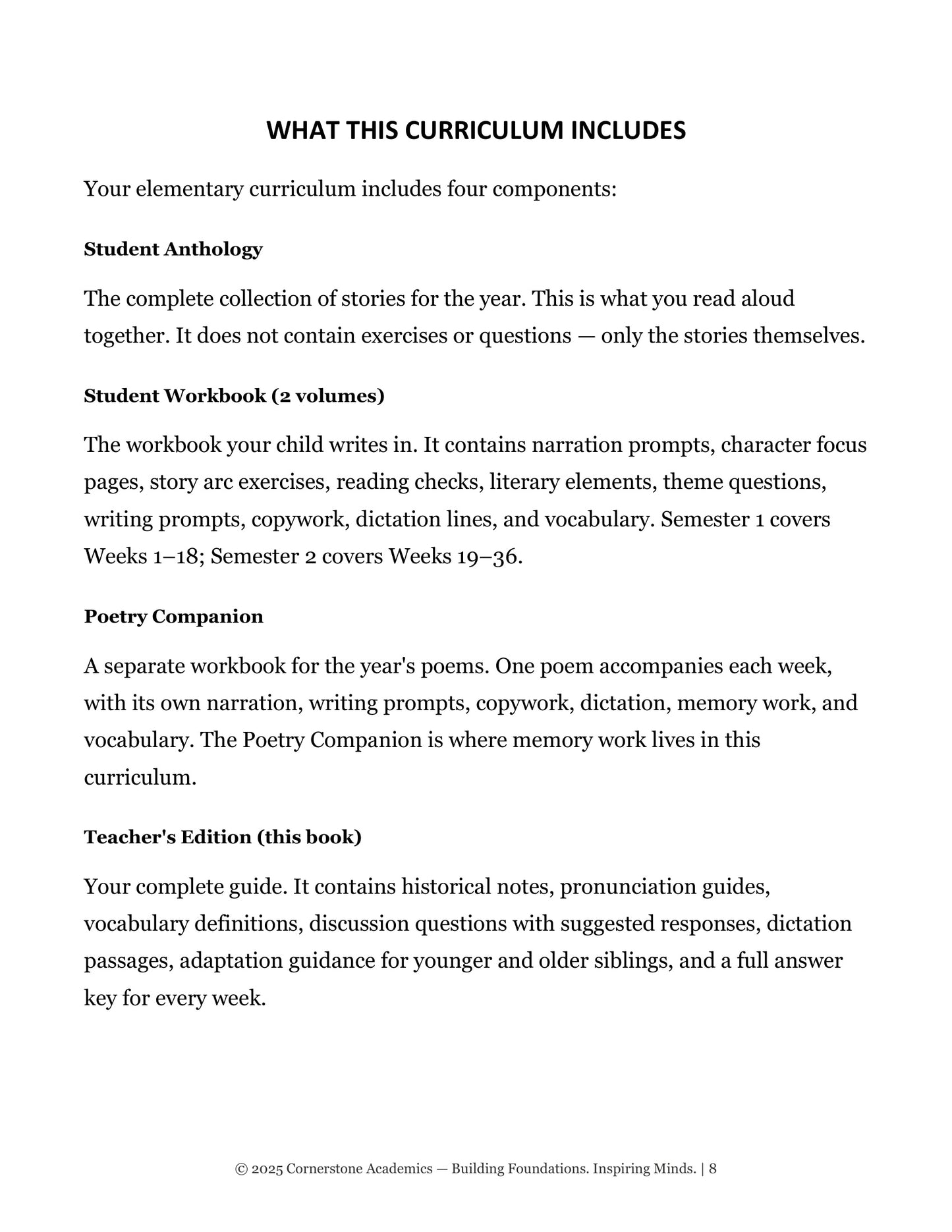 Sample page 8 from Grade 3 Literature Curriculum Bundle, Grade 3 homeschool curriculum