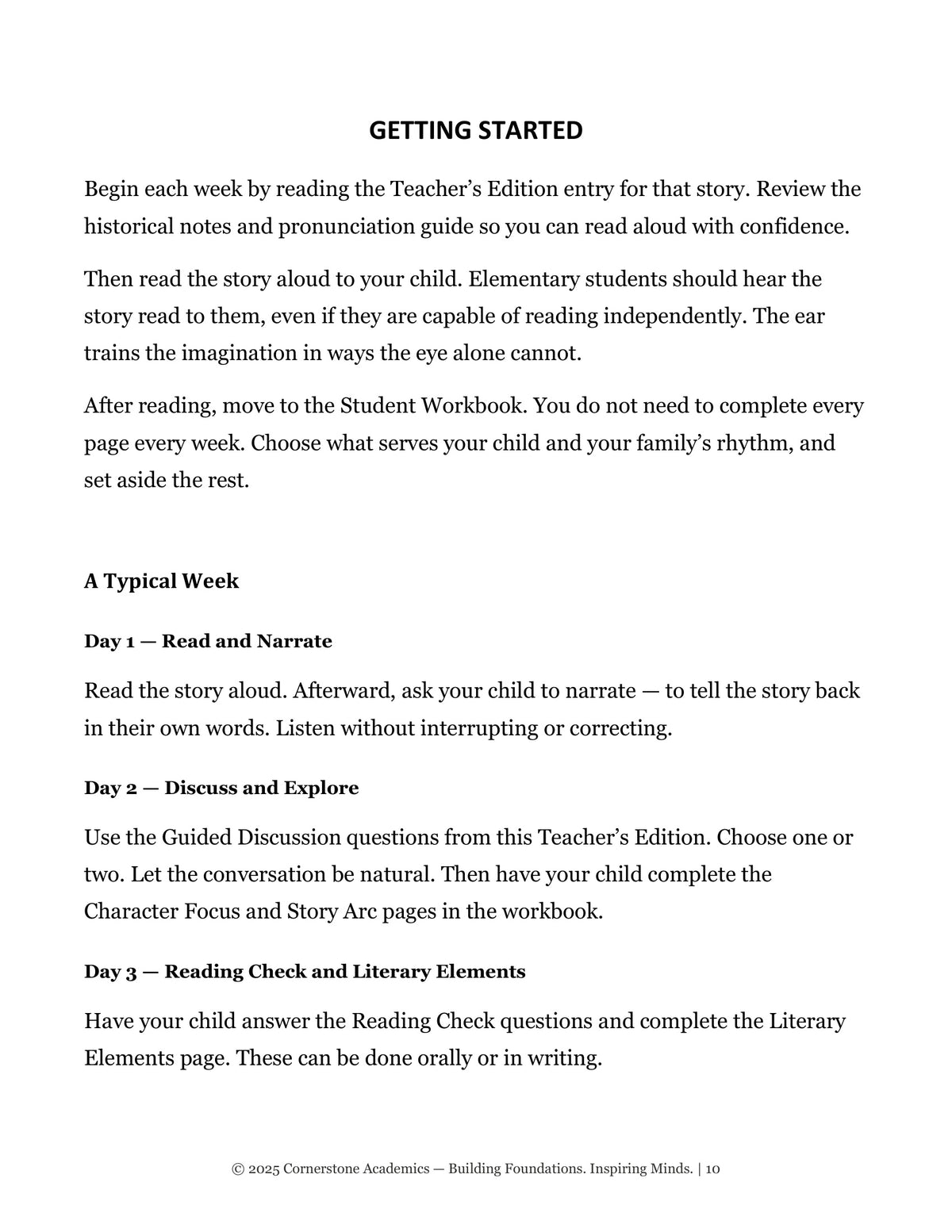 Sample page 7 from Grade 4 Literature Teacher's Edition Set, Grade 4 homeschool curriculum