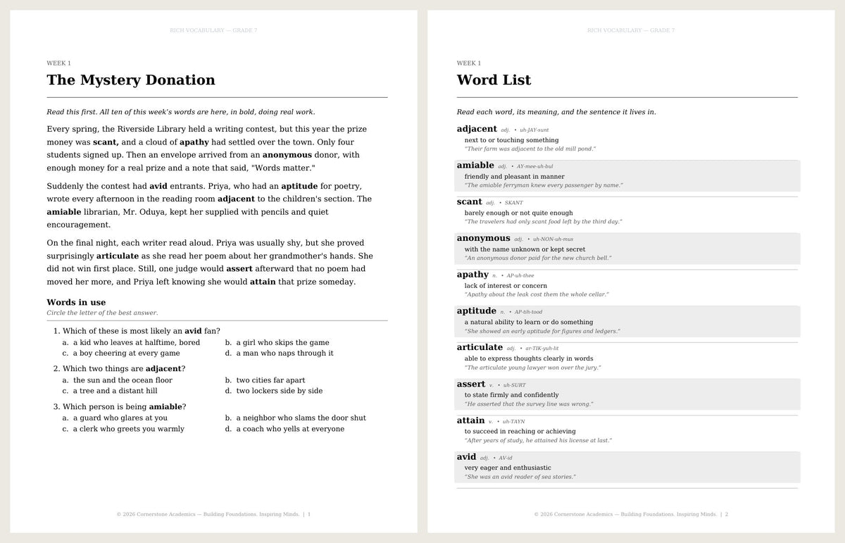 Rich Vocabulary, Grade 7 - image 3