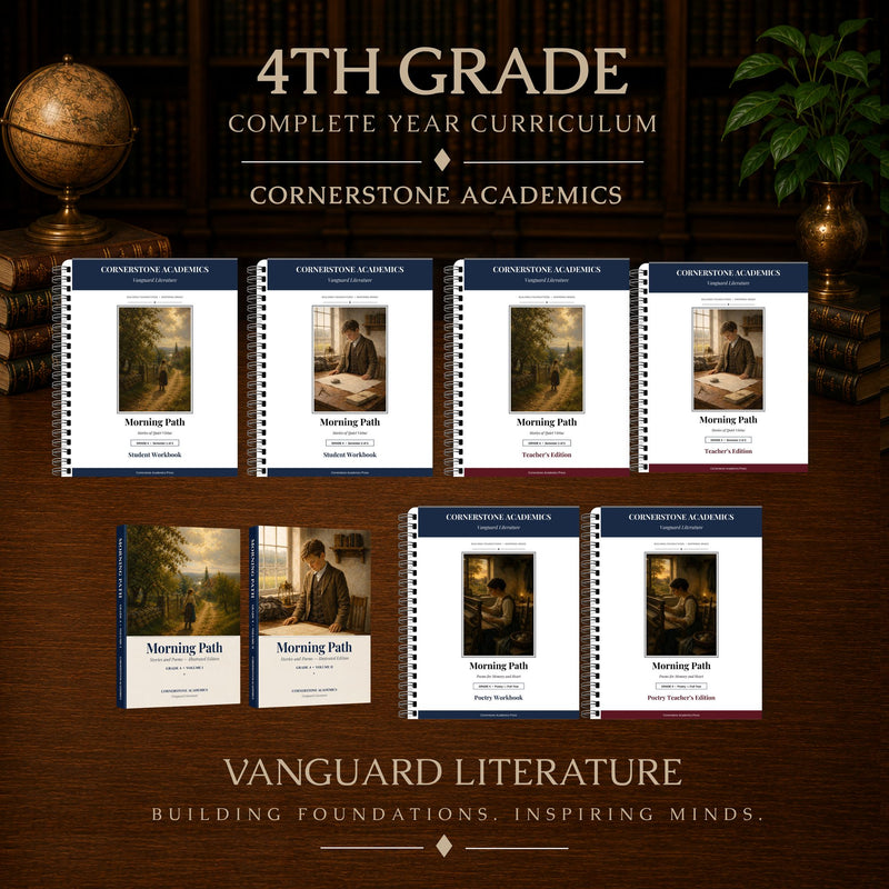 Front cover of Grade 4 Literature Curriculum Bundle, a Grade 4 homeschool curriculum from Cornerstone Academics