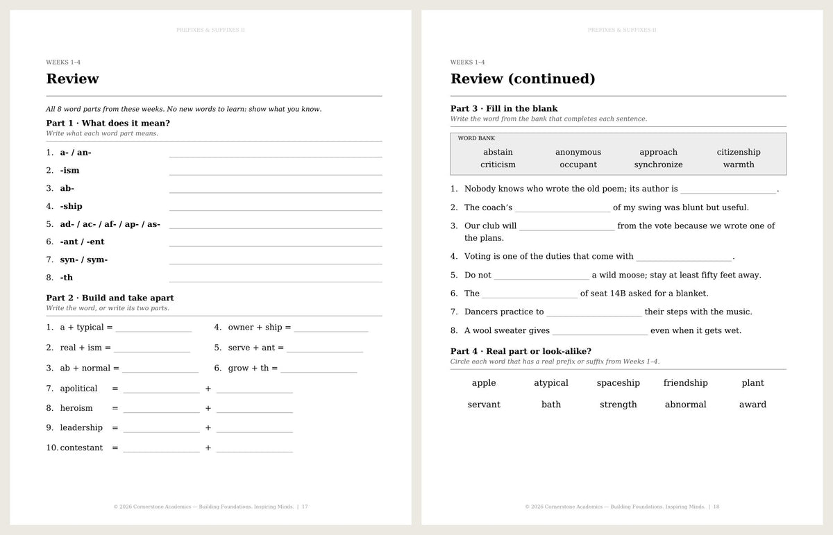 Prefixes & Suffixes II Workbook + Practice App - image 5