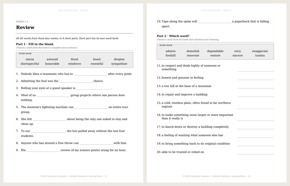 Rich Vocabulary, Grade 4 - image 6