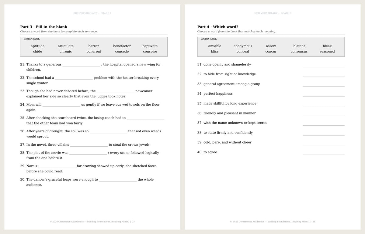 Rich Vocabulary, Grade 7 - image 7