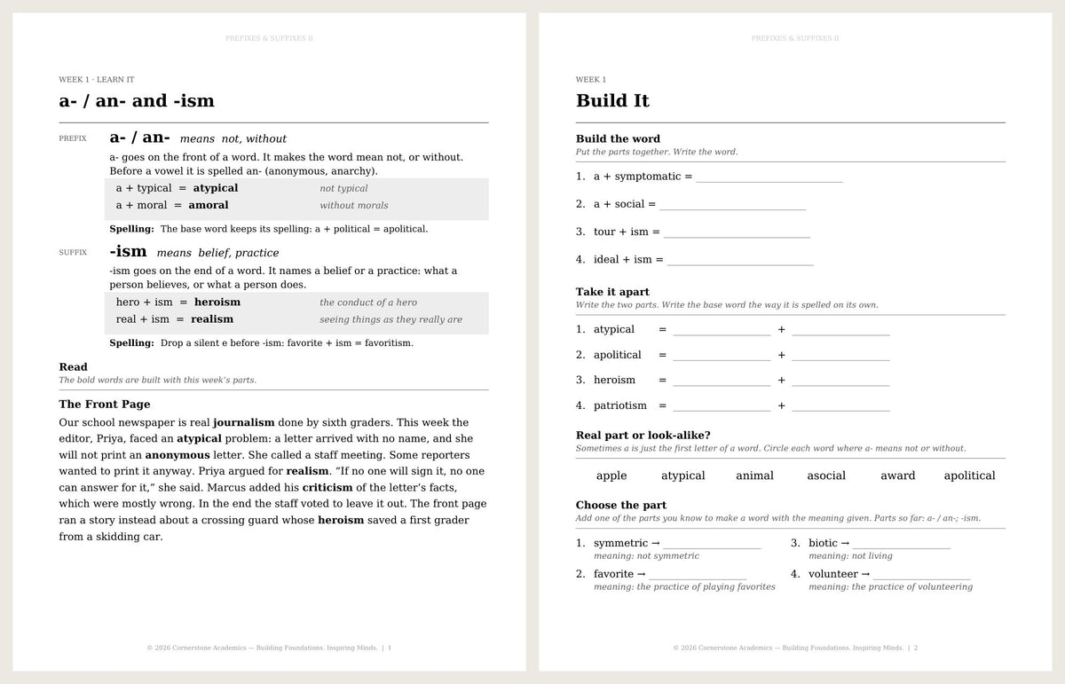 Prefixes & Suffixes II Workbook + Practice App - image 3