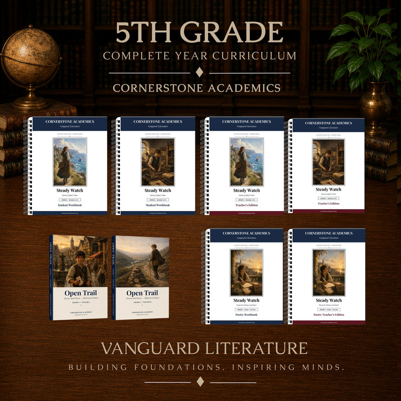 Front cover of Grade 5 Literature Curriculum Bundle, a Grade 5 homeschool curriculum from Cornerstone Academics