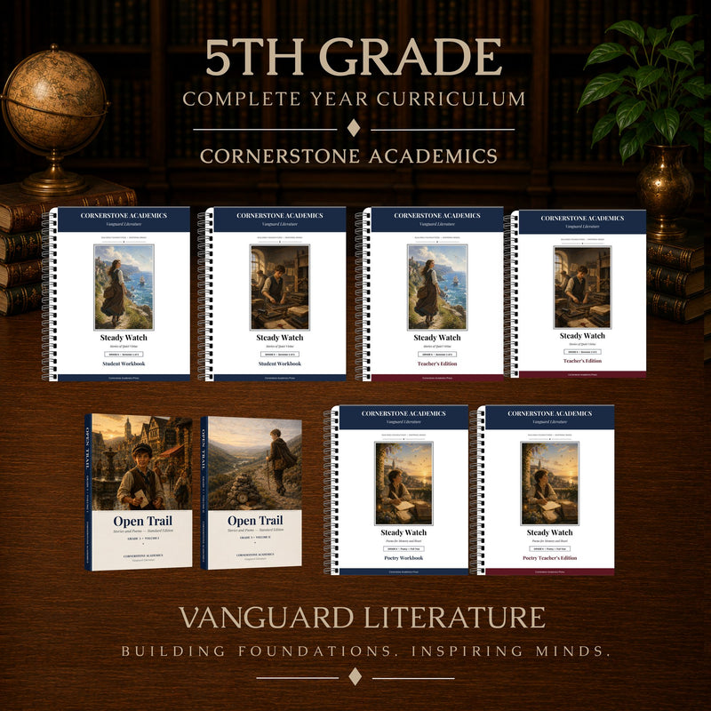 Front cover of Grade 5 Literature Curriculum Bundle, a Grade 5 homeschool curriculum from Cornerstone Academics